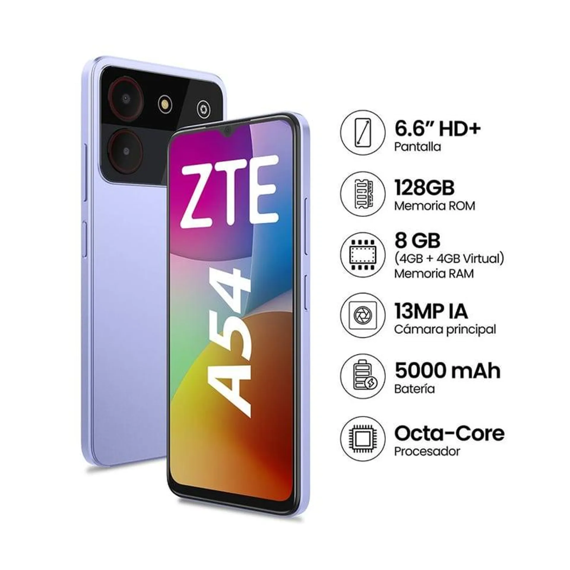 ZTE BLADE A54 4+4GB+128GB - LILA