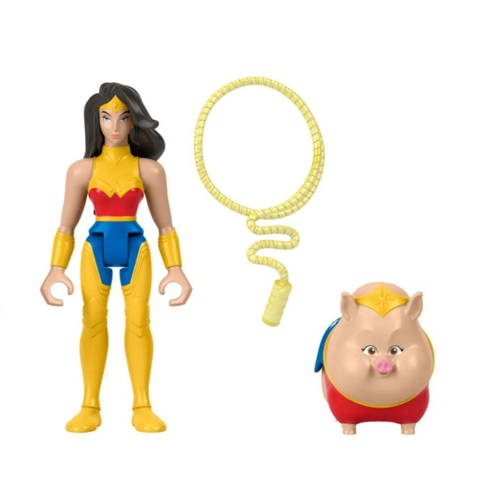 Figura Fisher Price Dc Liga De Super Mascotas Pb Y Mujer Maravilla Hgl04