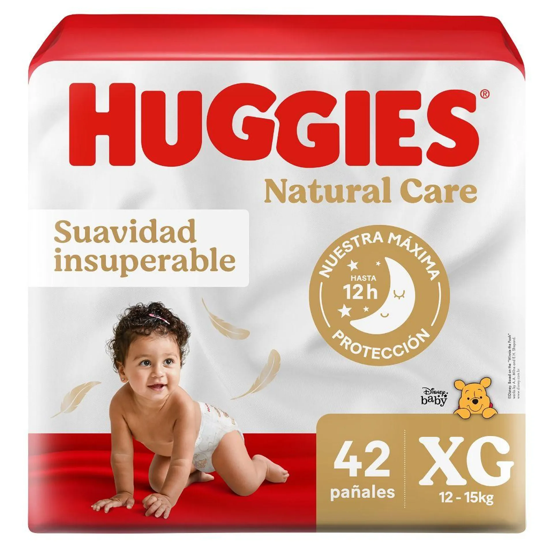 Pañales Huggies Natural Care Talla XG - Bolsa 42 UN