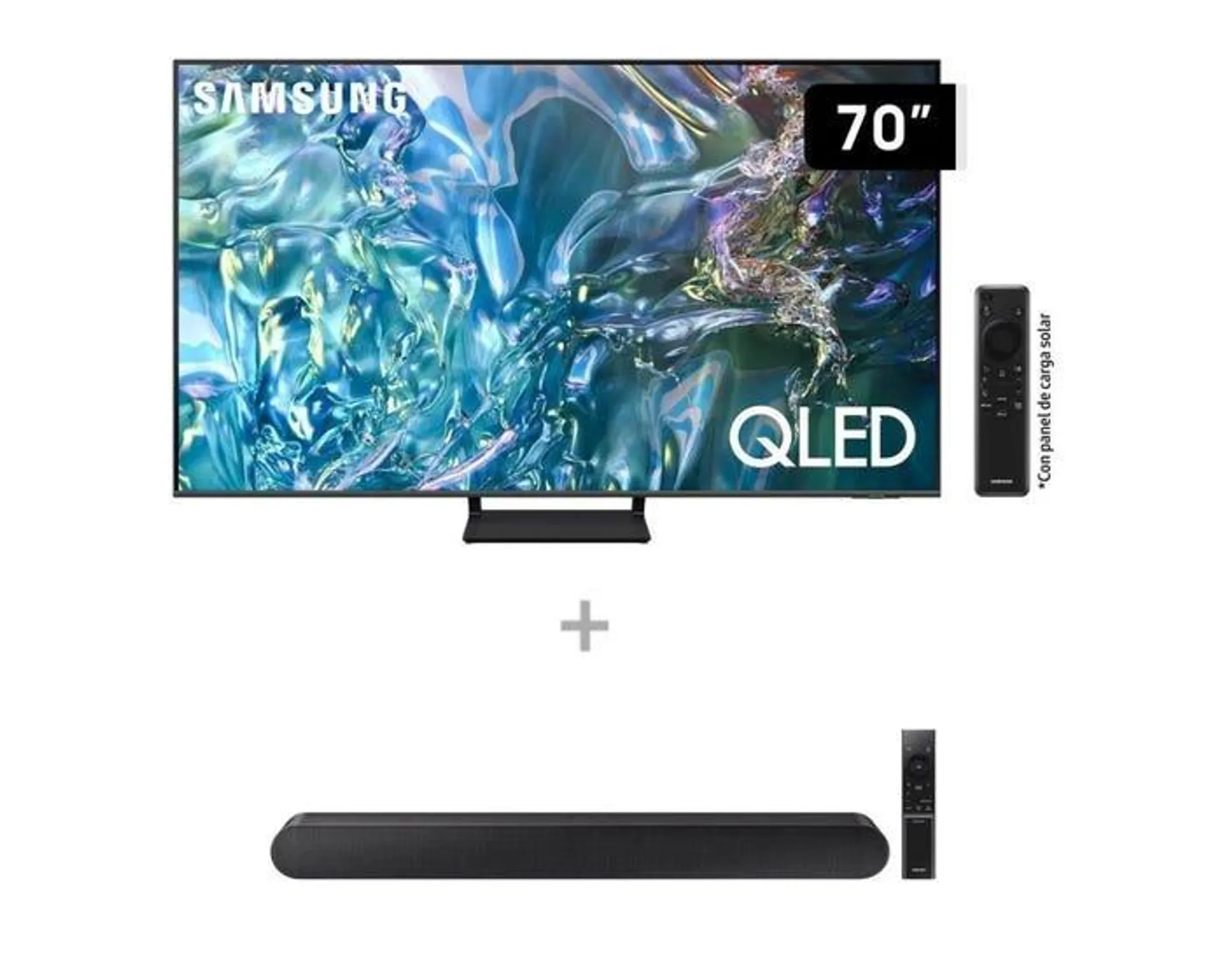 Televisor Samsung Smart TV 70" 4K QLED QN70Q65DAGXPE + Soundbar Samsung Bluetooth 3.0ch HW-S50B