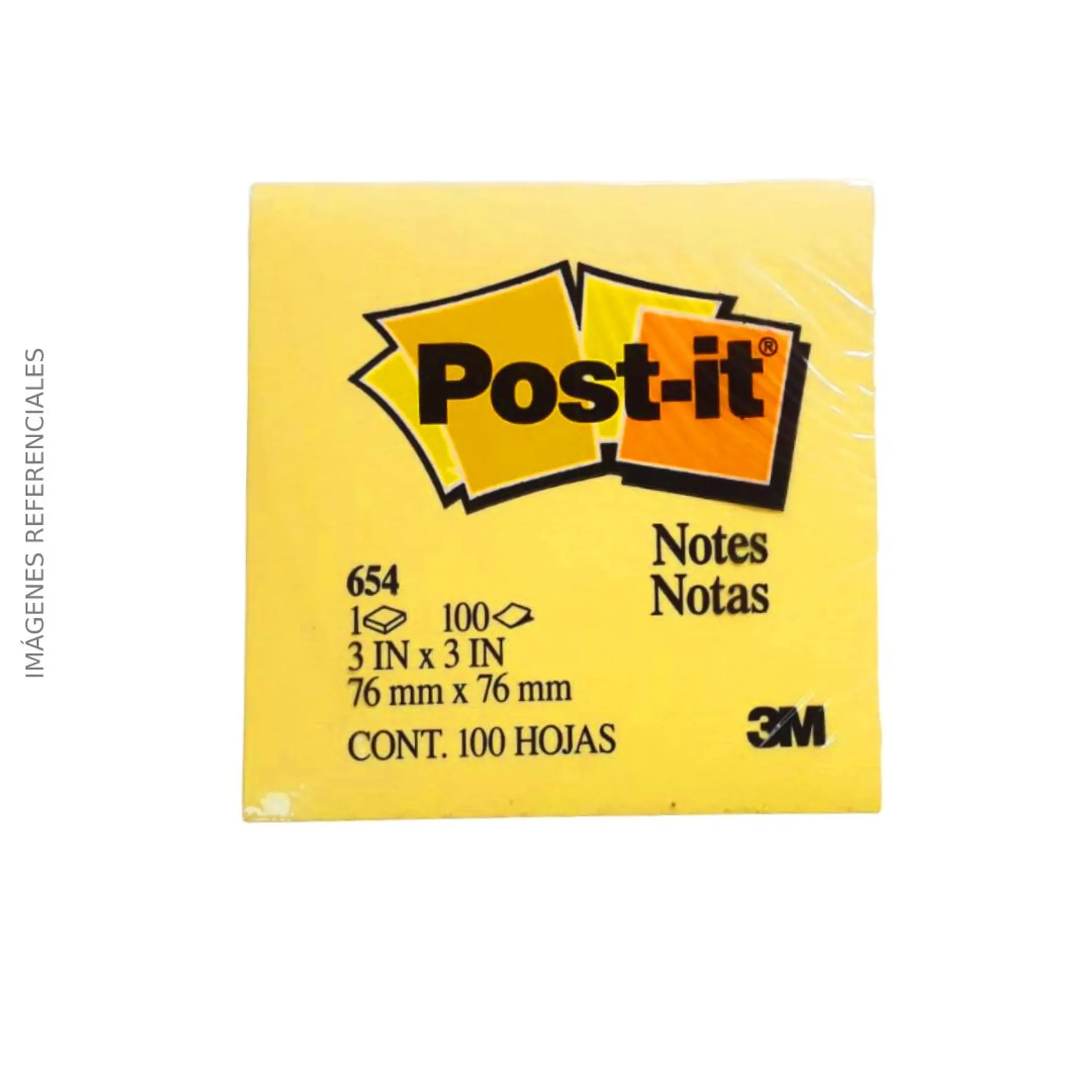 Notas Post It (654) 3X3" (100Hjs) Amarillo