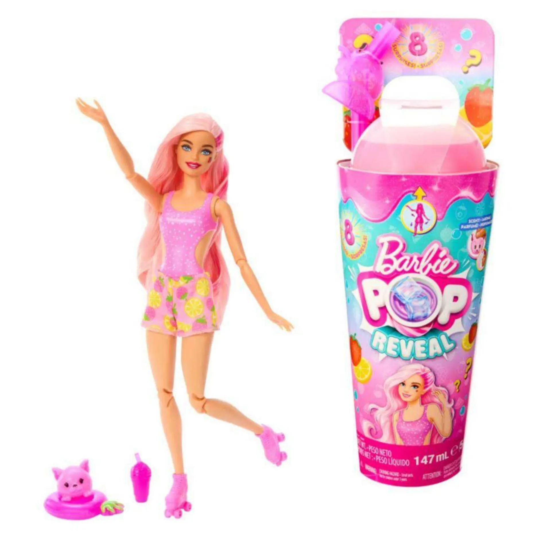 Muñeca Barbie Pop Reveal Serie Frutas Limonada