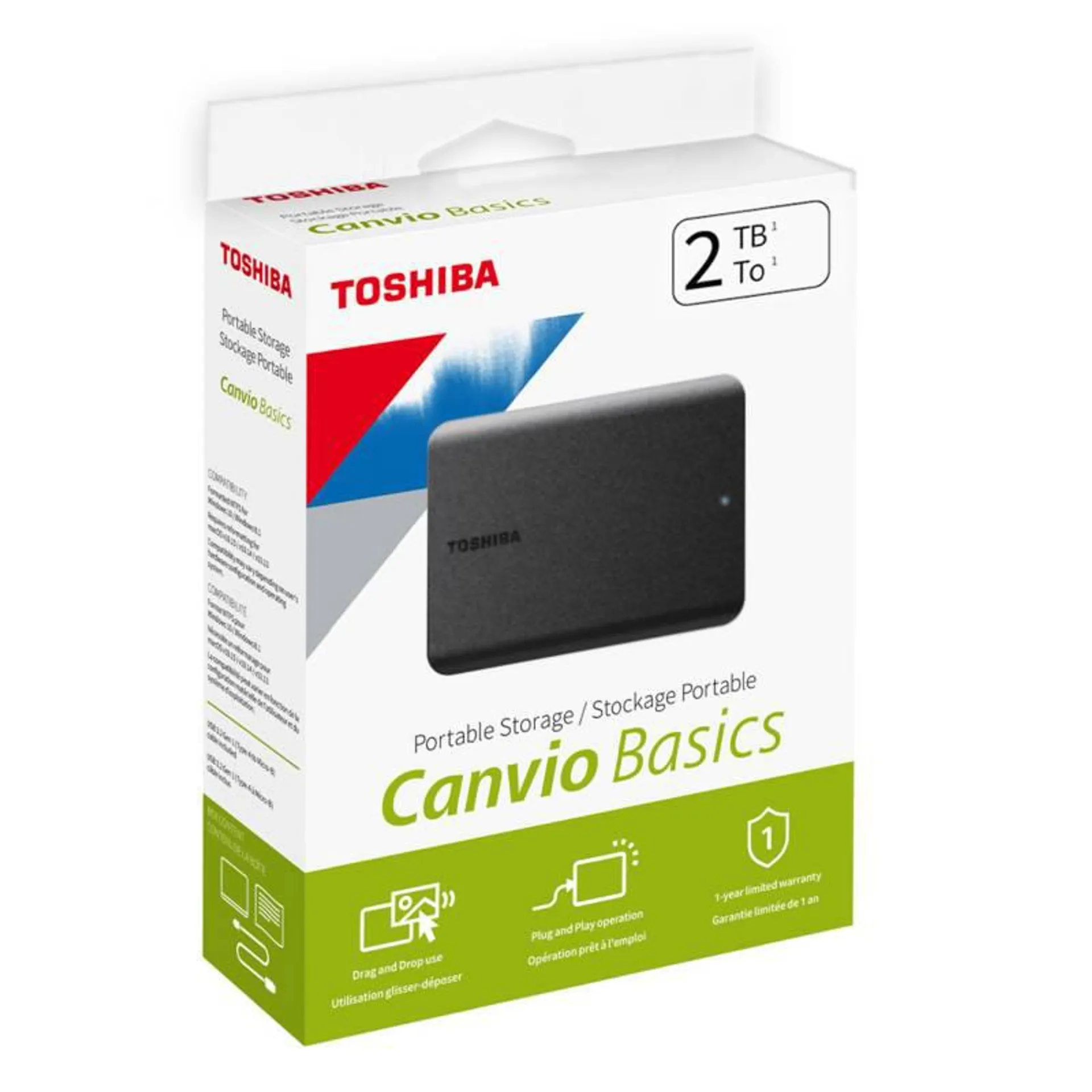 DISCO EXTERNO 2 TB TOSHIBA CANVIO BASICS USB 3.0