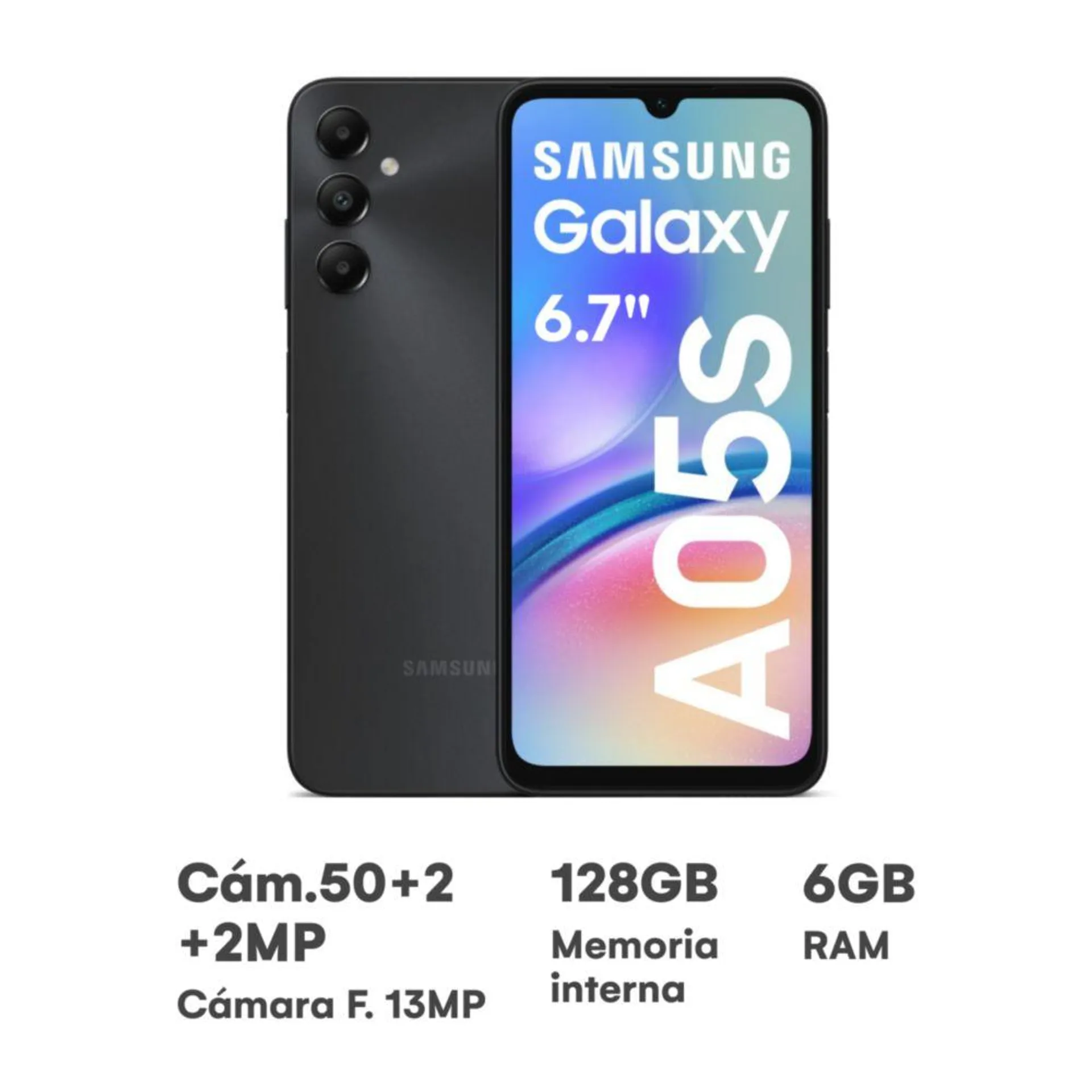 Celular Samsung Galaxy A05s 6.7" 6GB 128GB Negro