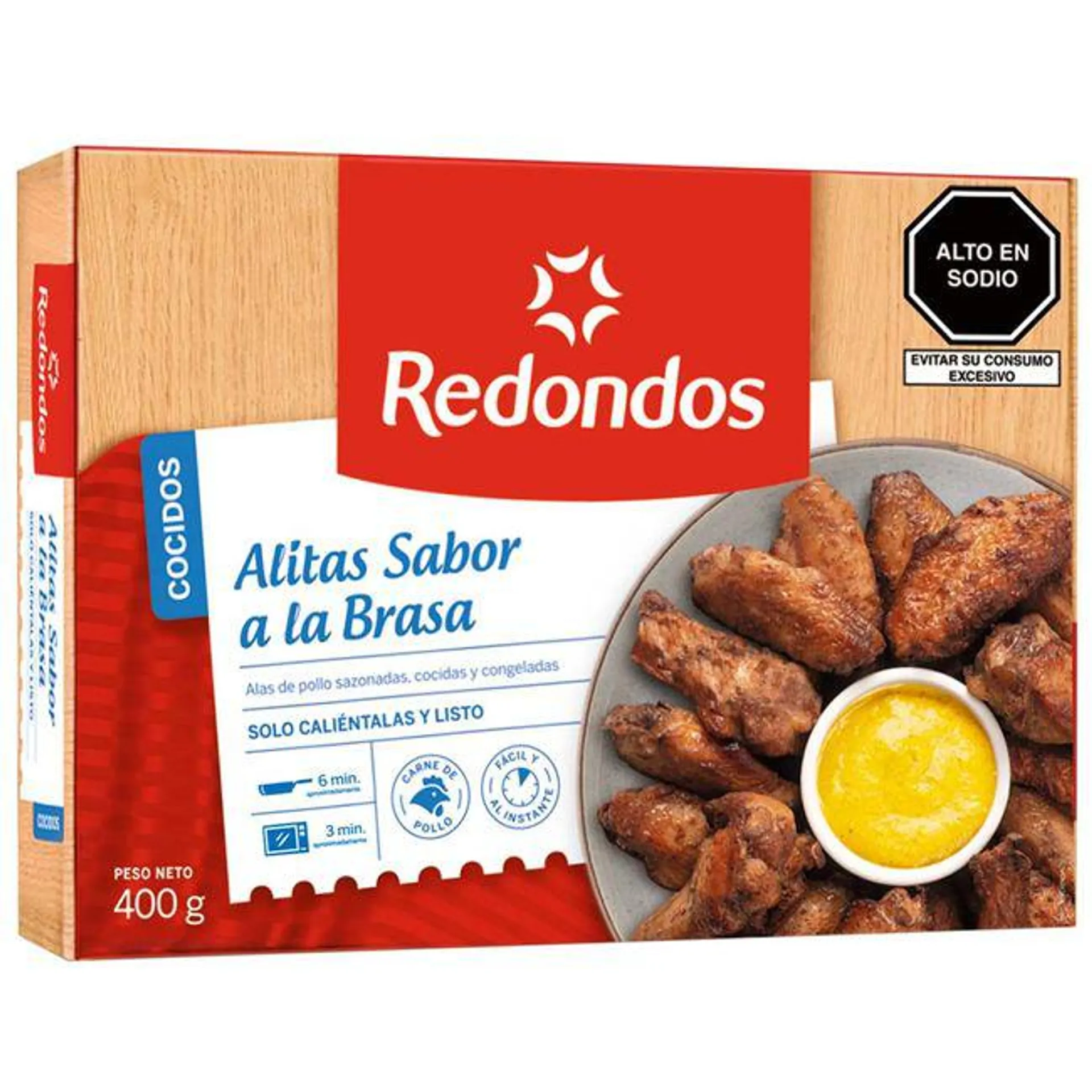 Alitas sabor a la Brasa REDONDOS Caja 400g