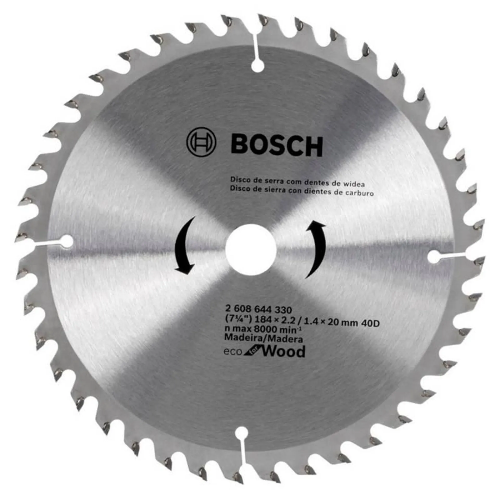 Disco Sierra Circular Eco 184mm 40 Dientes Bosch