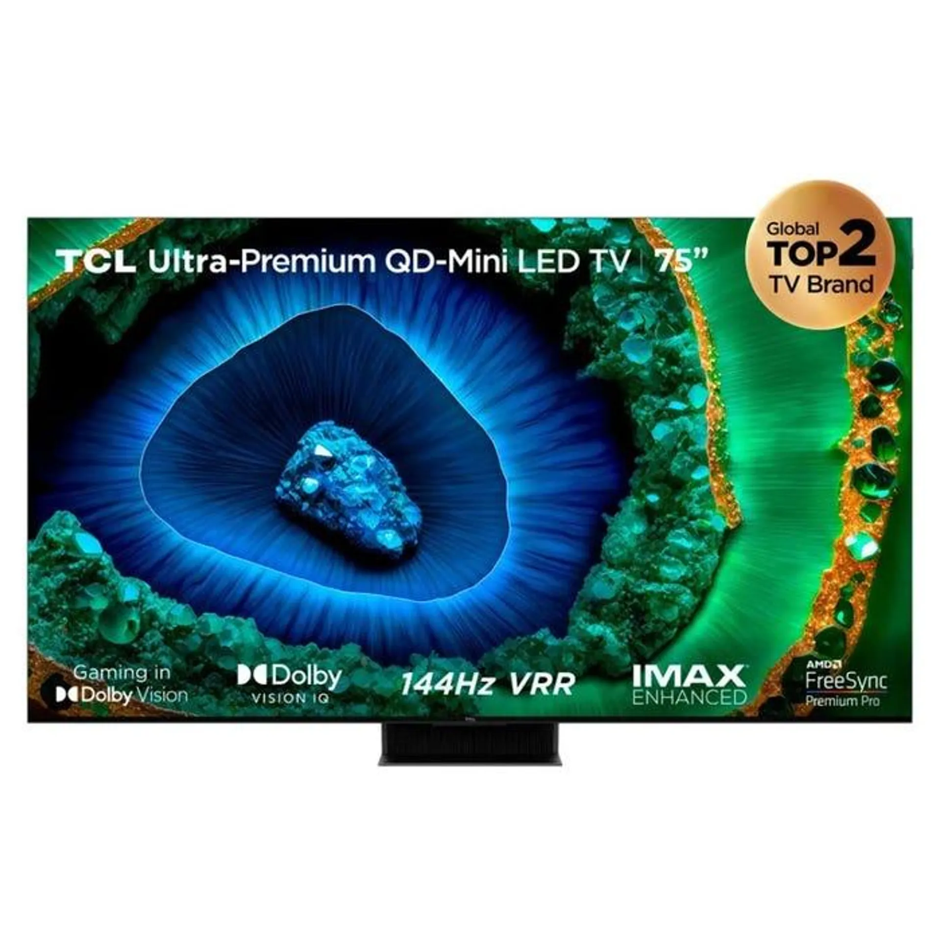 TV TCL 75" Premium QD Mini LED 4K Ultra HD Google TV Smart TV 75C855