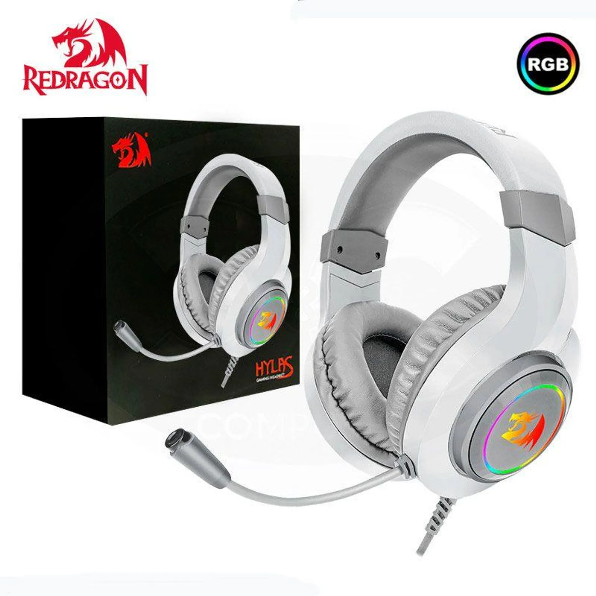 Auriculares Redragon HYLAS H260W-RGB WHITE