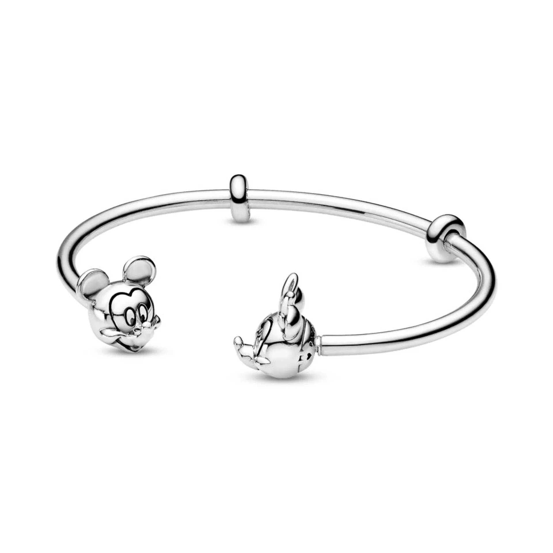 Brazalete PANDORA Abierto Con Pequeños Elementos De Mickey Y Minnie Mouse De Disney