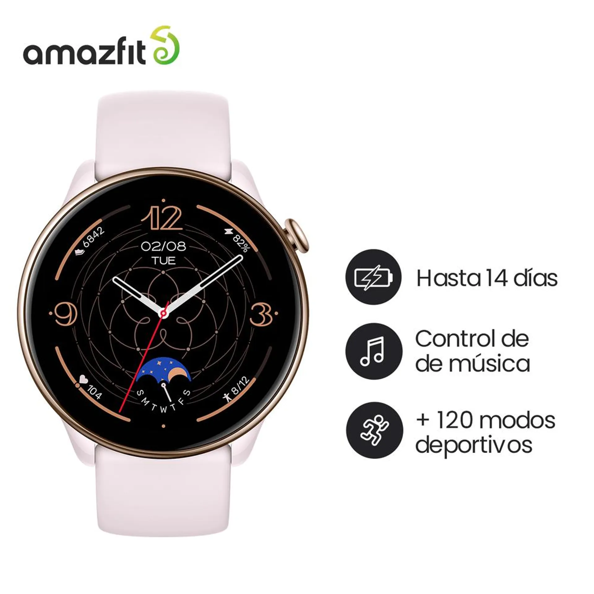 Smartwatch Amazfit GTR Mini Rosado - GPS + Sensores De Salud