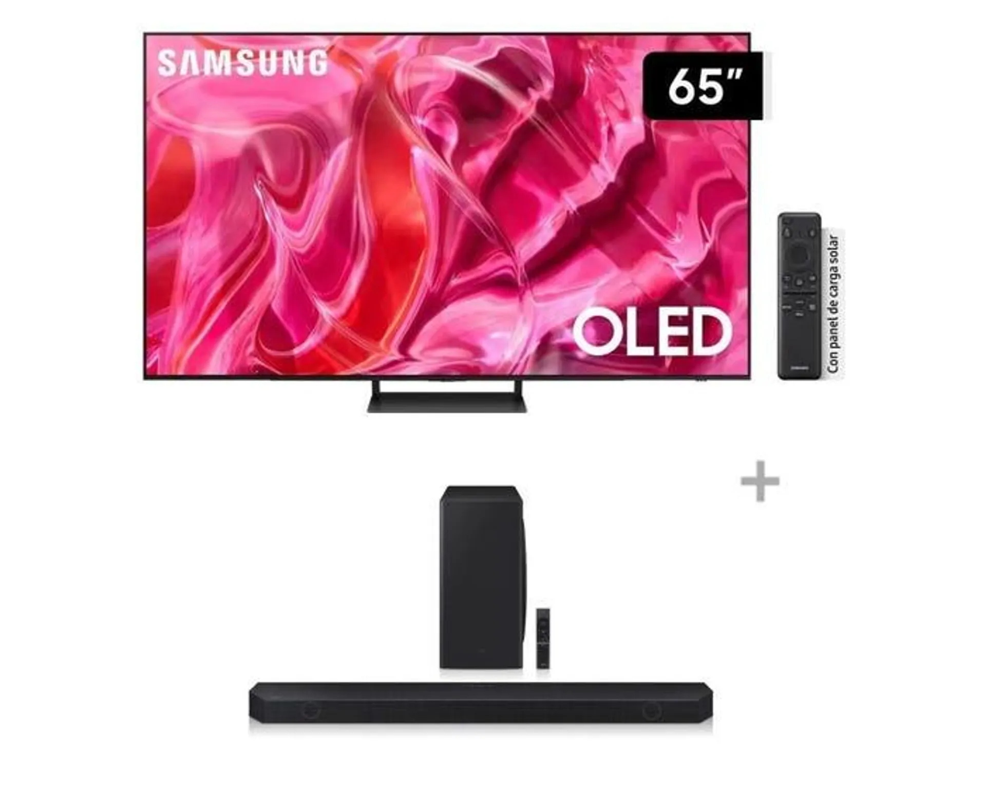 Televisor Samsung Smart TV 65" OLED 4K QN65S90CAGXPE (2023) + Soundbar Samsung Wifi Bluetooth 5.1.2 CH HW-Q800C/PE