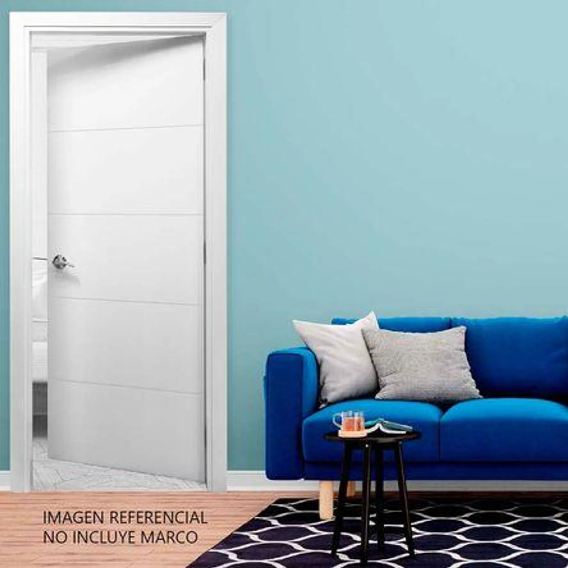 Puerta HDF blanca Mediterranea 4x90x207cm Dimfer