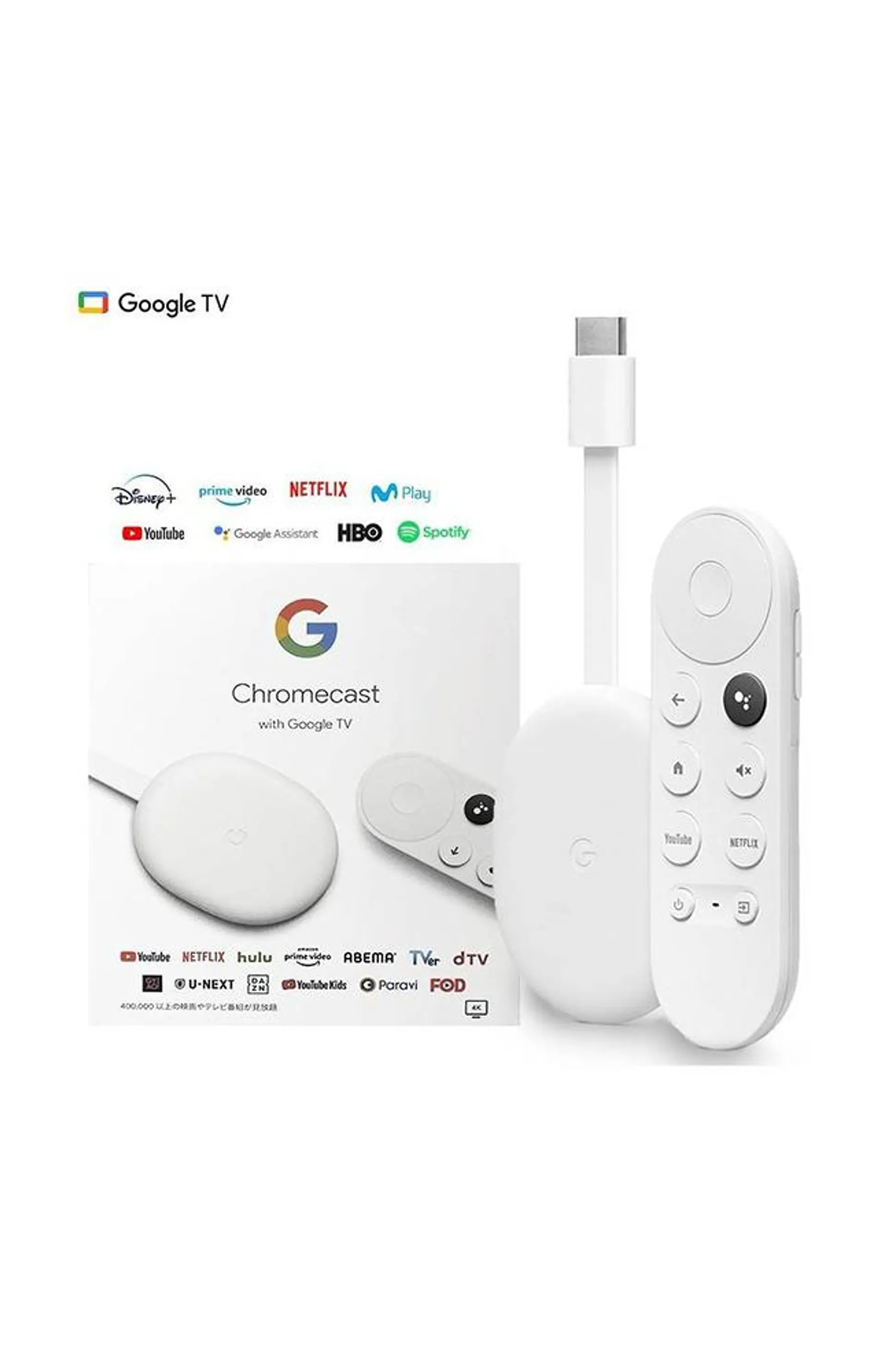 Convertidor a Smart TV Google Chromecast 4ta generación 4K UHD 2160P incluye control remoto