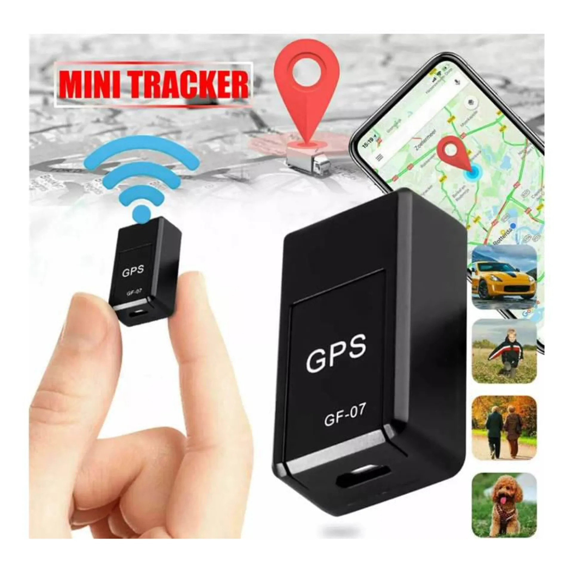 Minirastreador GPS magnético para Niños Autos Mascotas Motos