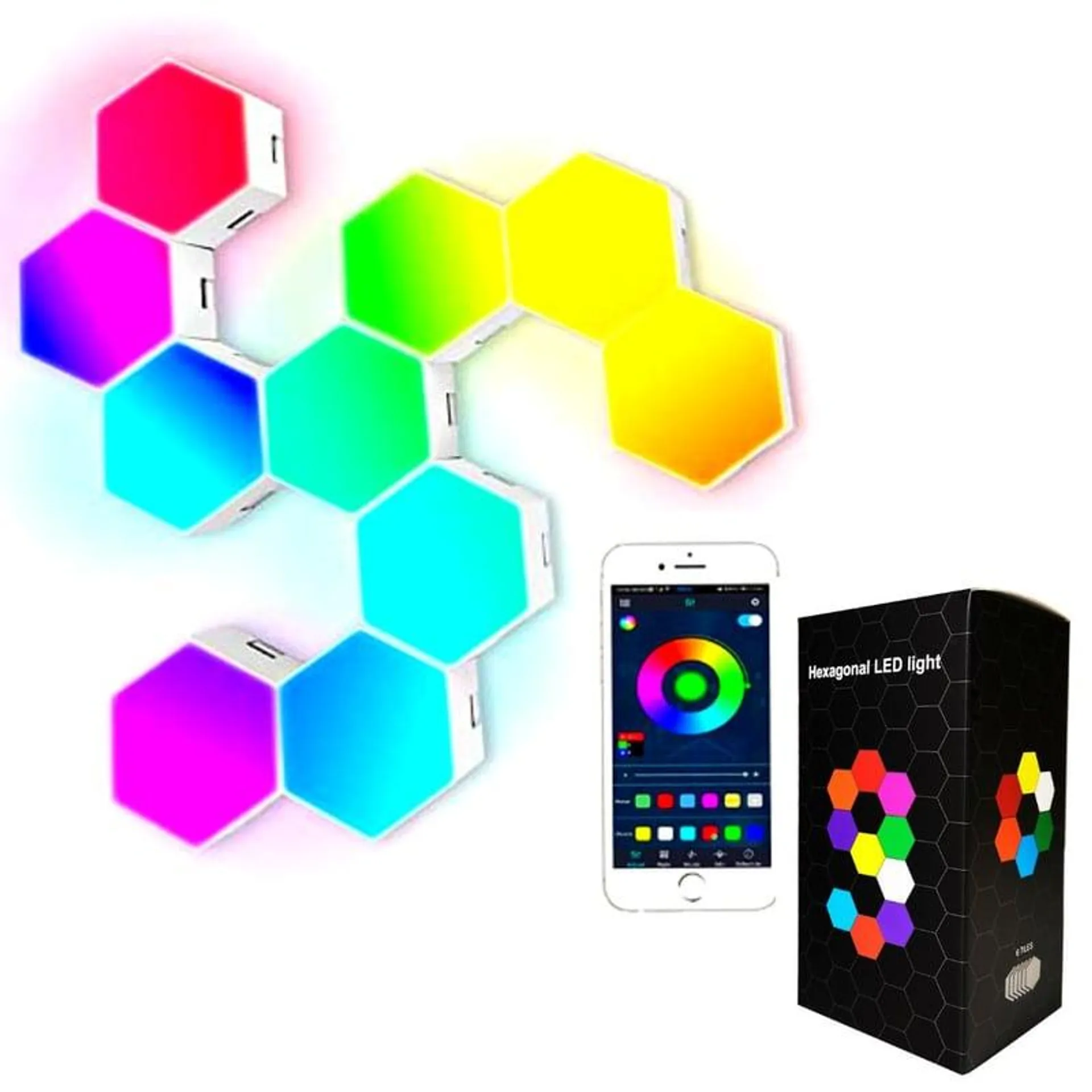 Lámparas Hexagonal RGB con Bluetooth por aplicación Aurora