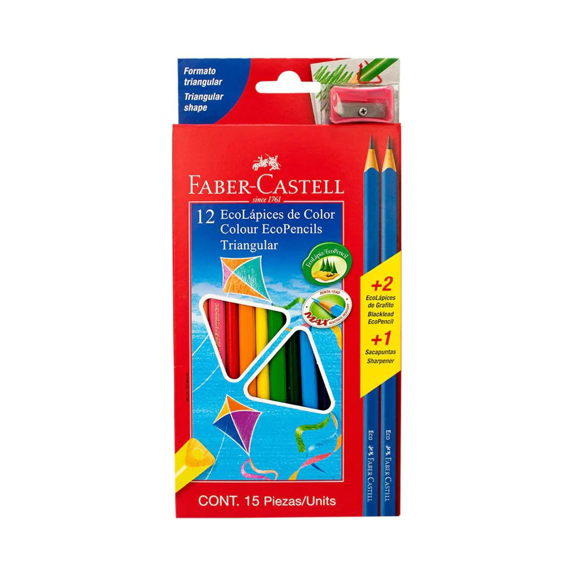 Colores Faber Castell Ecolapices triangulares Sc/Lg Est x12