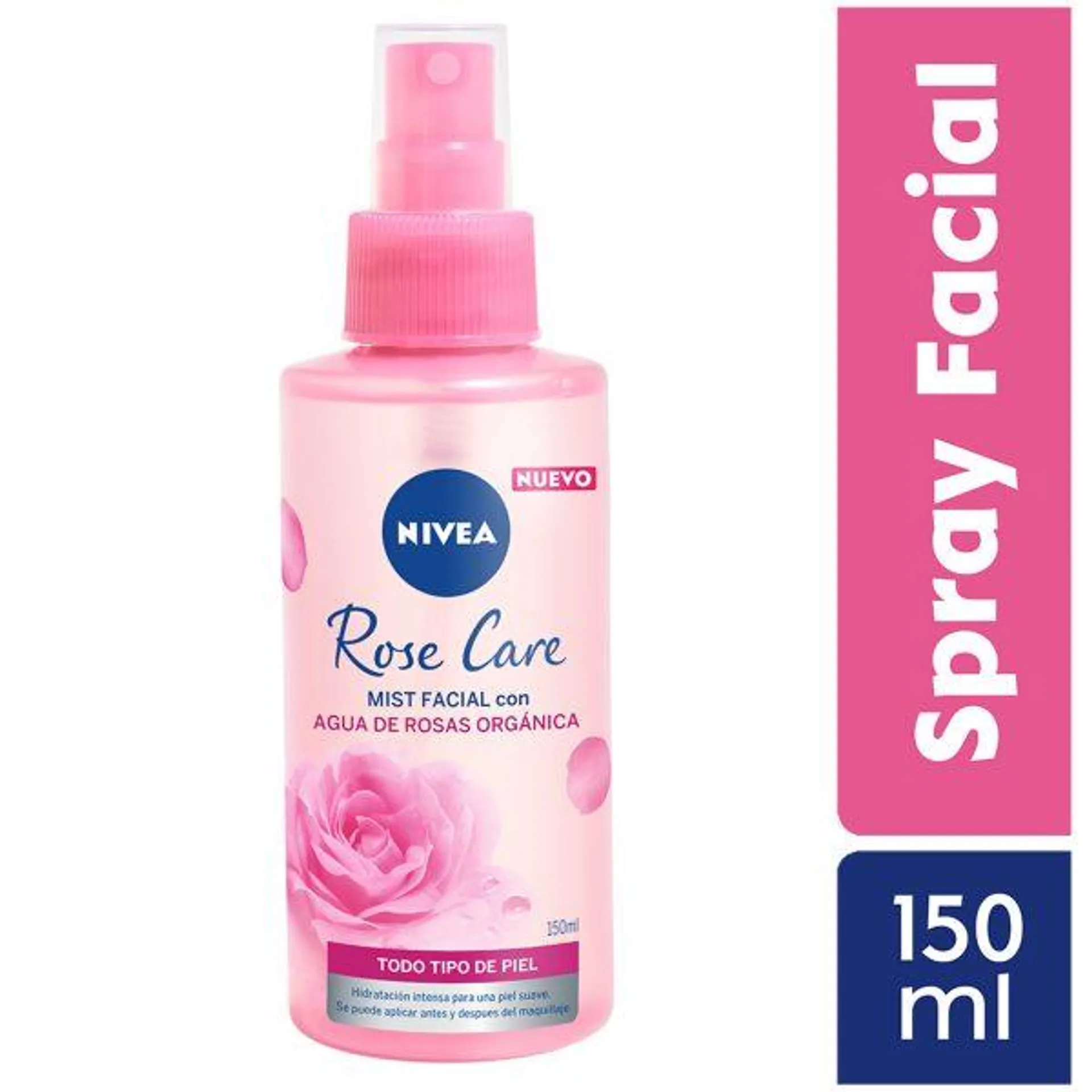 Spray Facial NIVEA con Agua de Rosa Orgánica 150ml