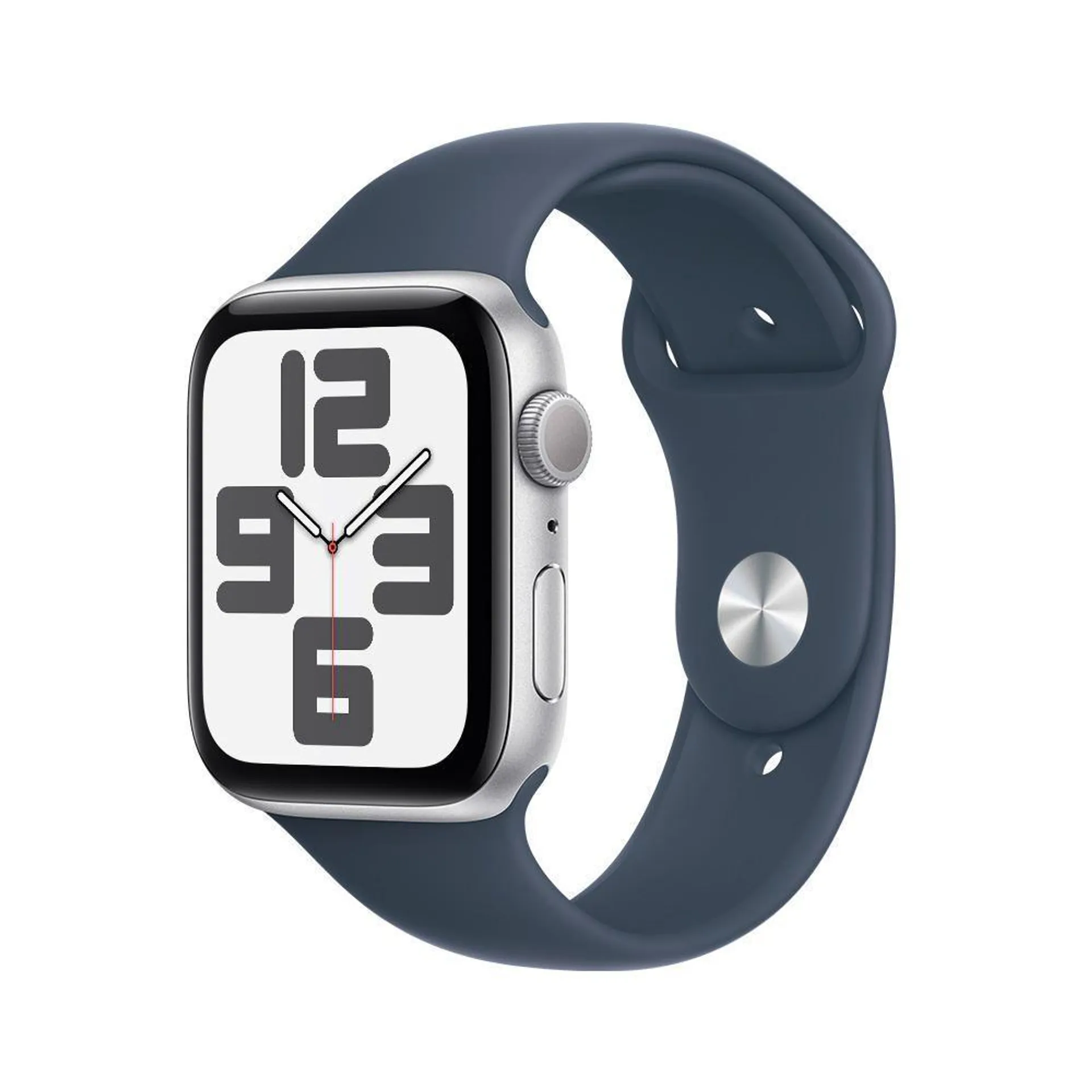 Apple Watch SE GPS - Caja de aluminio plata 44 mm - Correa deportiva azul tempestad - Talla S/M