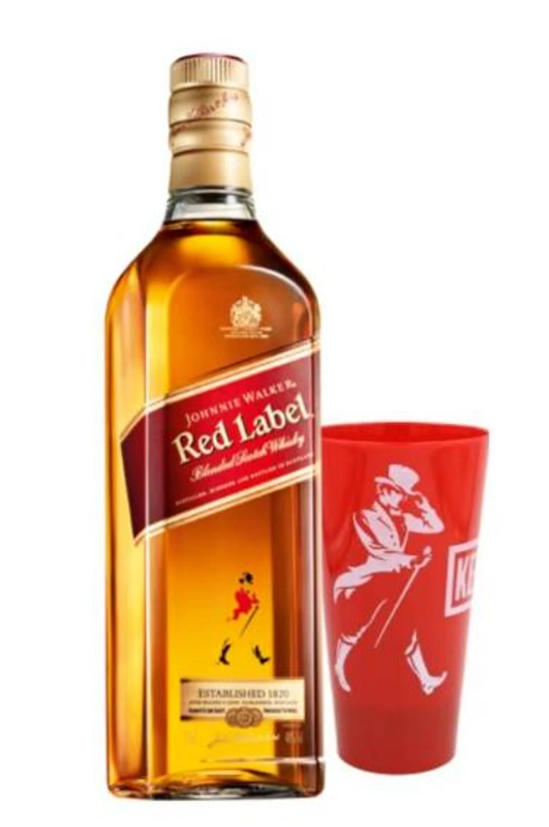 JOHNNIE WALKER RED LABEL 750ML S/ESTUCHE VASO