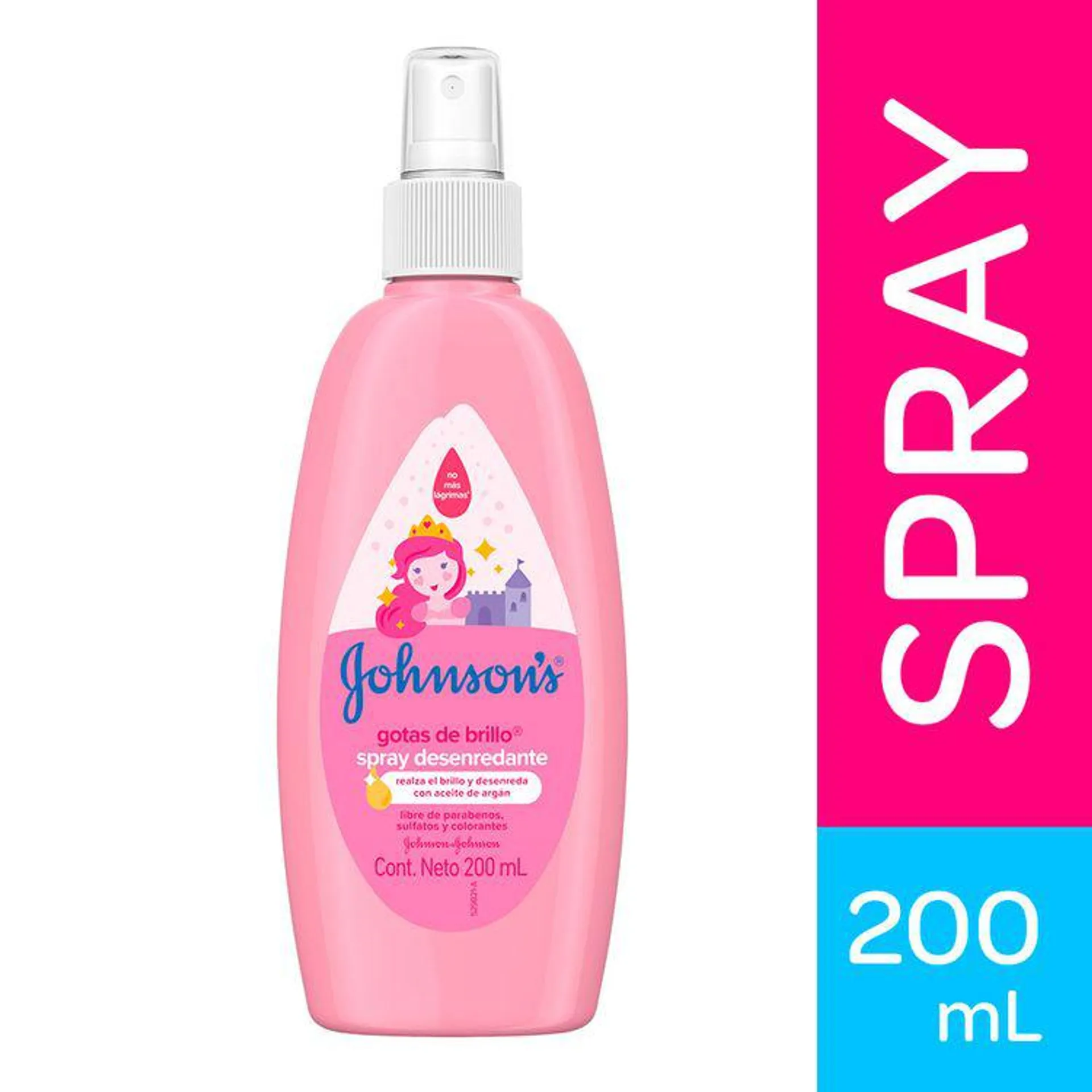 Desenredante de Cabello Gotas de Brillo Johnson's Baby Spray 200 ml