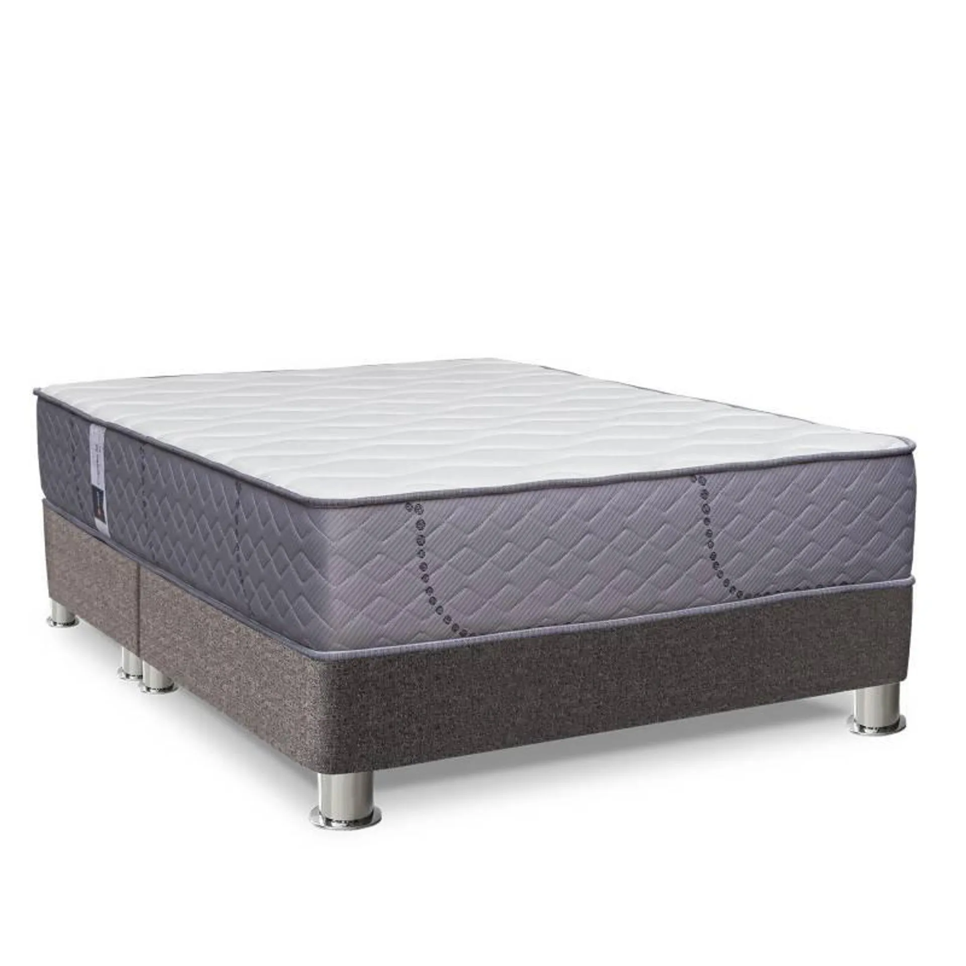 Cama Americana Capella Super Side Queen + 2 Almohadas + Protector