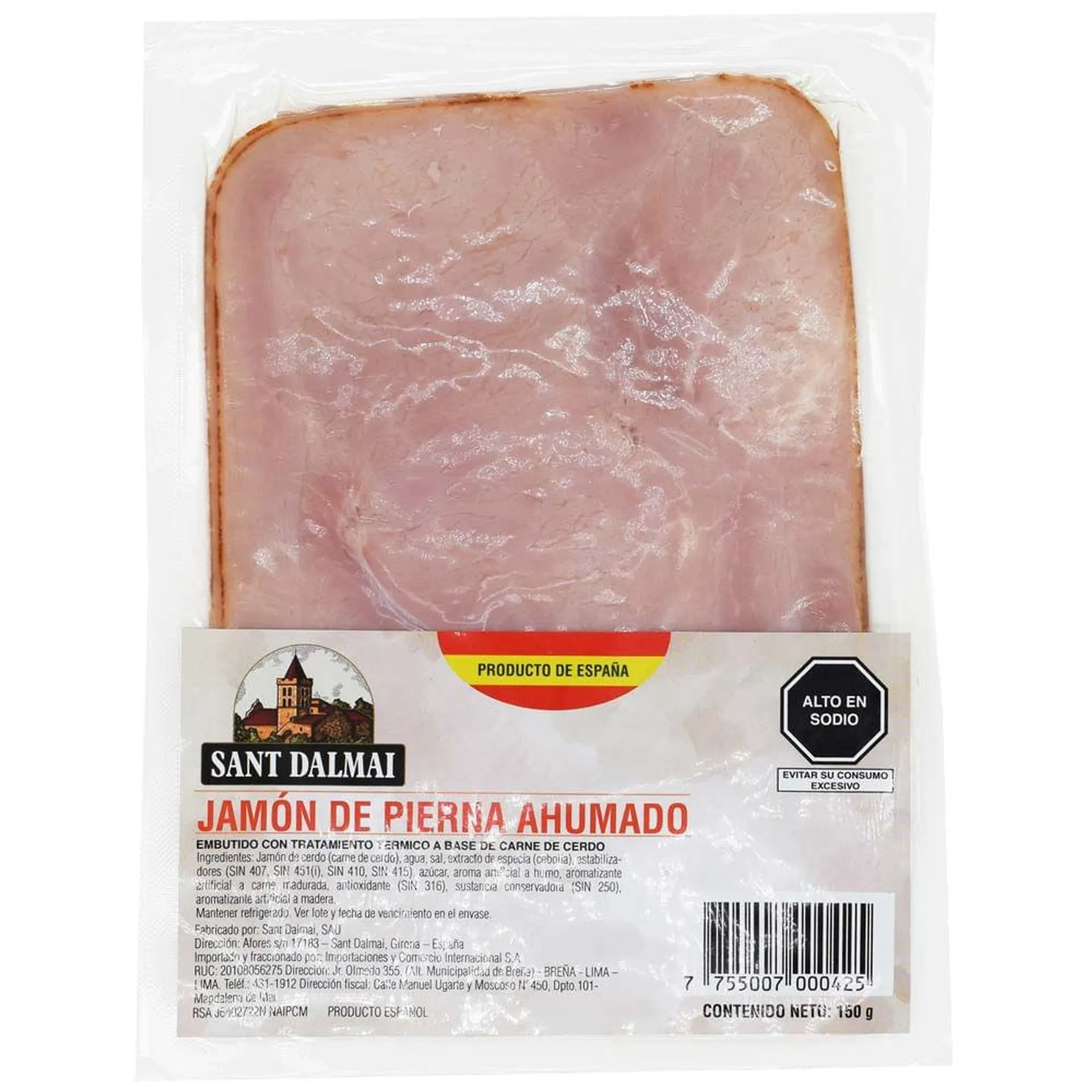 Jamón de Pierna Ahumado SANT DALMAI Paquete 150g