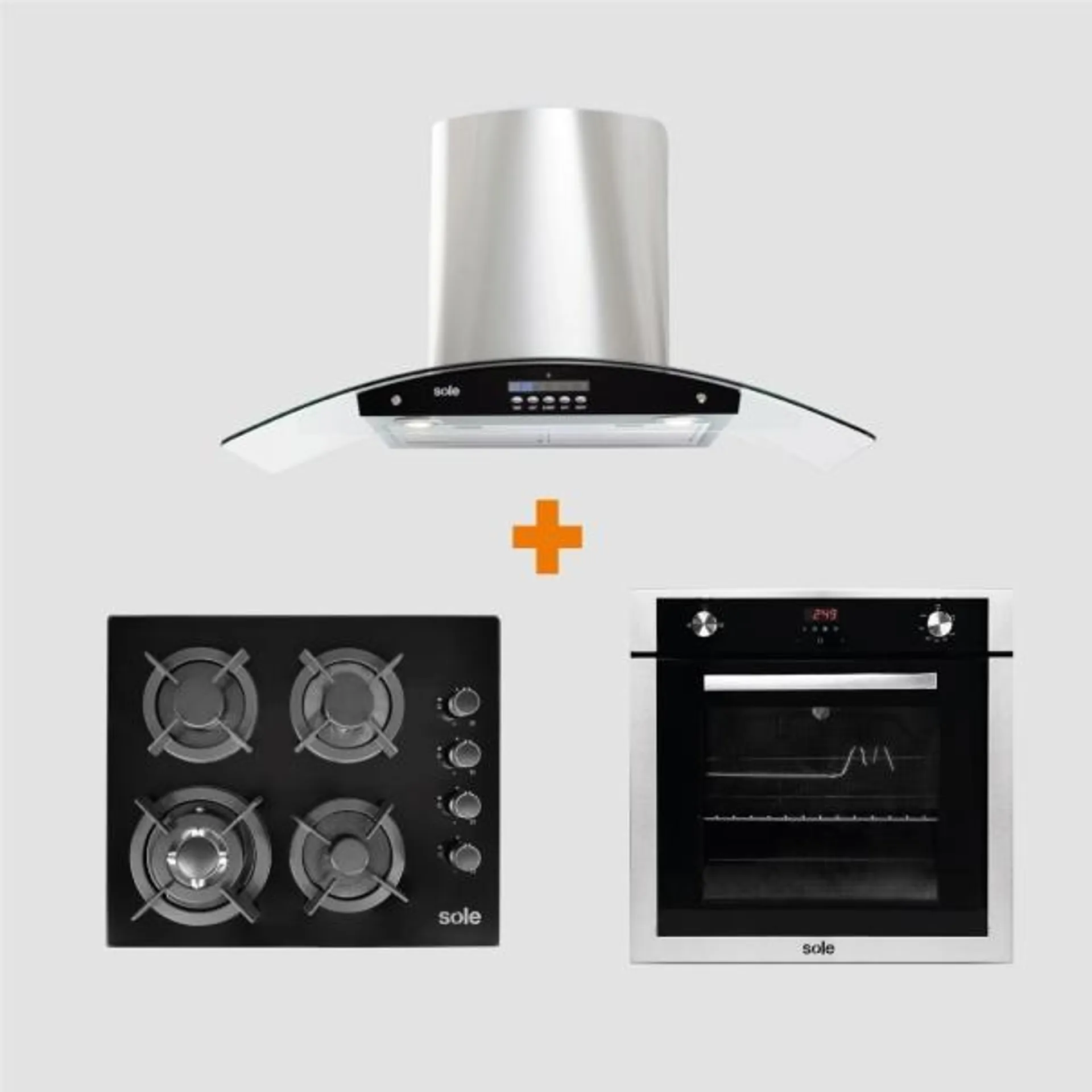 Combo Cocina empotrable 068 + Campana Venus Nova + Horno eléctrico 007