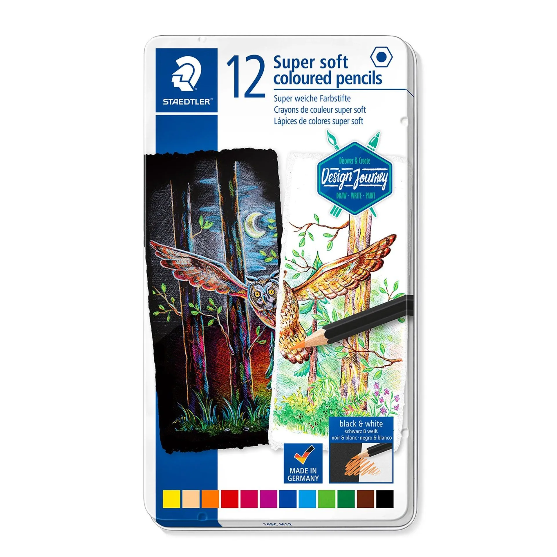 Colores Staedtler Largos Super Soft Lata X12