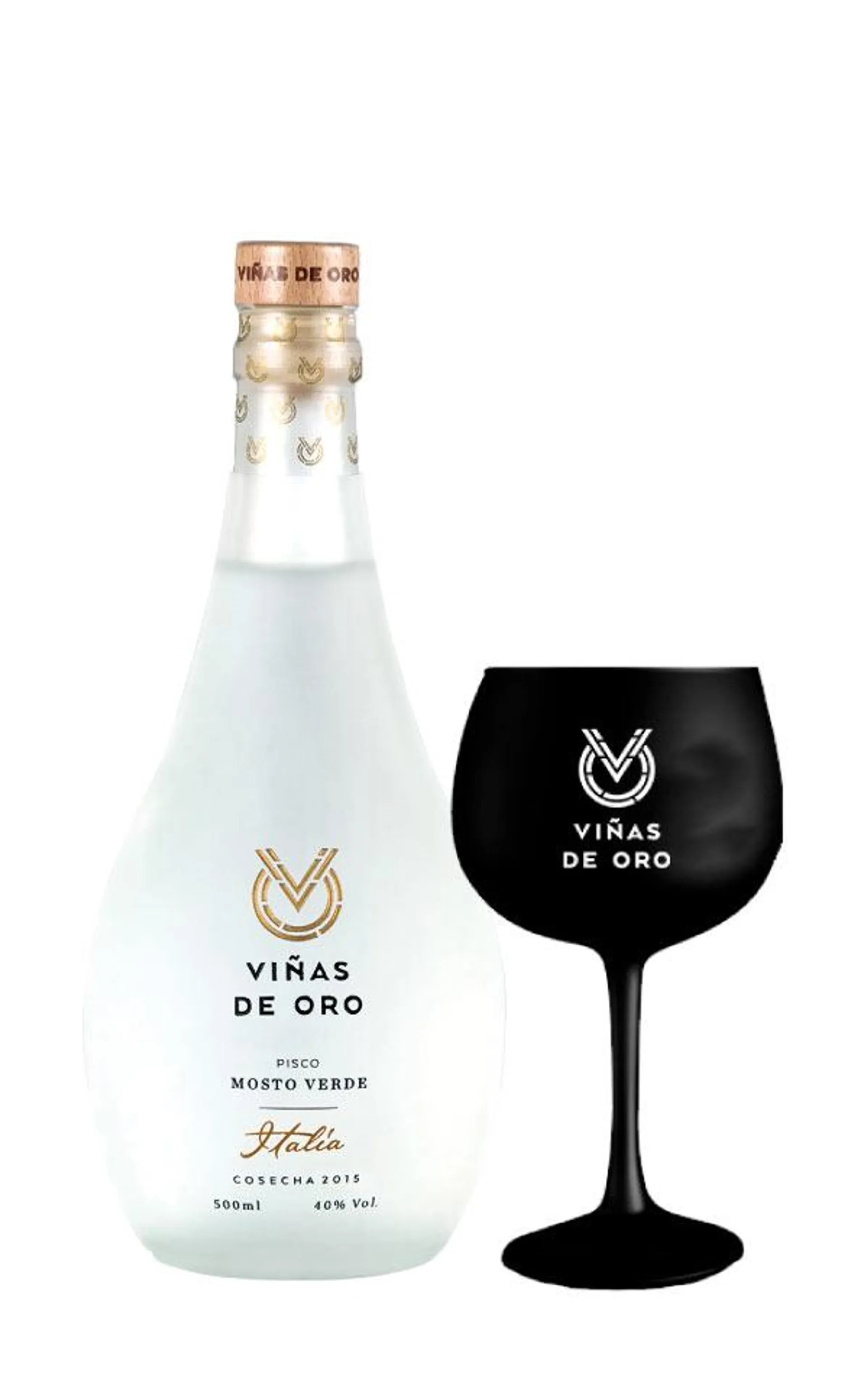 PISCO VIÑAS DE ORO Colección Mosto V. Torontel+copa