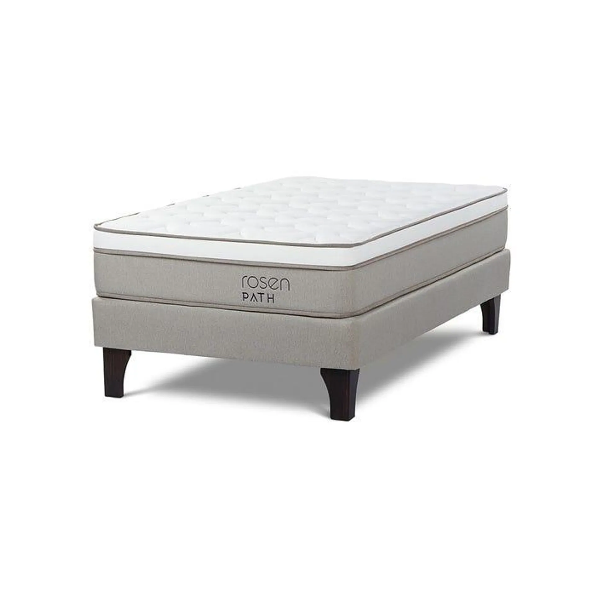 Cama Europea Path Niebla 1,5 Plazas 105 x 190 cm