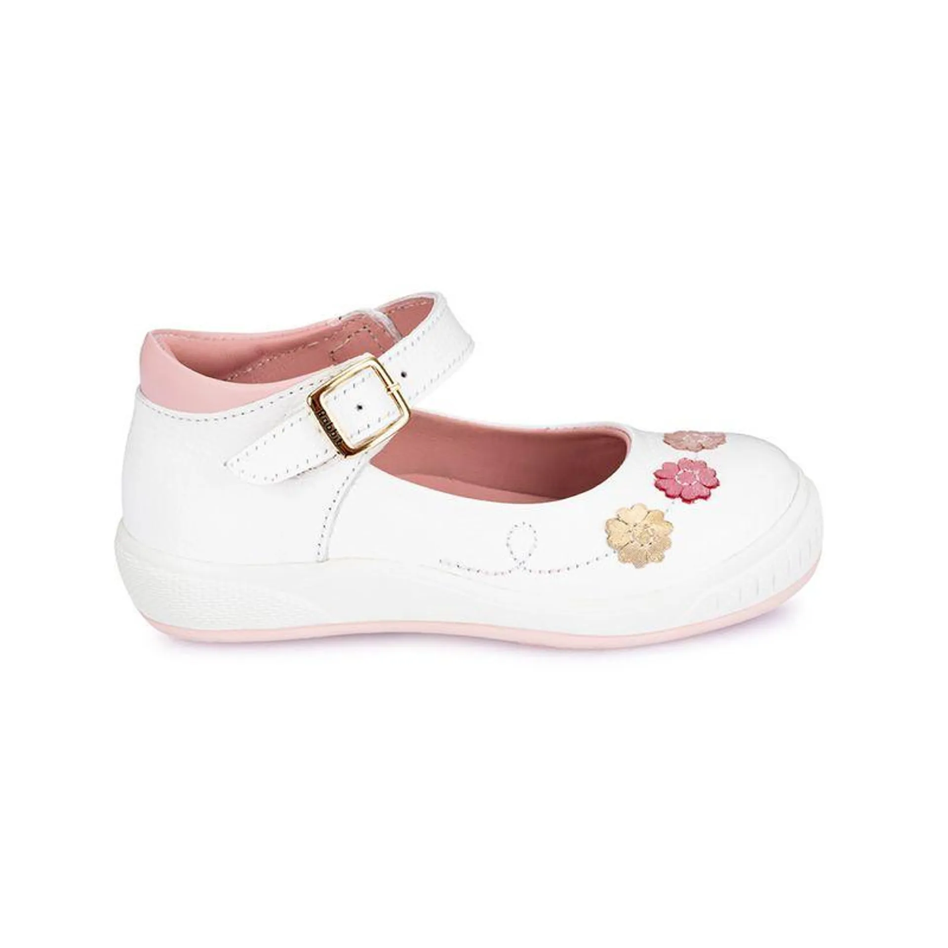 Zapato Ballerina JEFERS-008 Blanco Rabbit Cuero