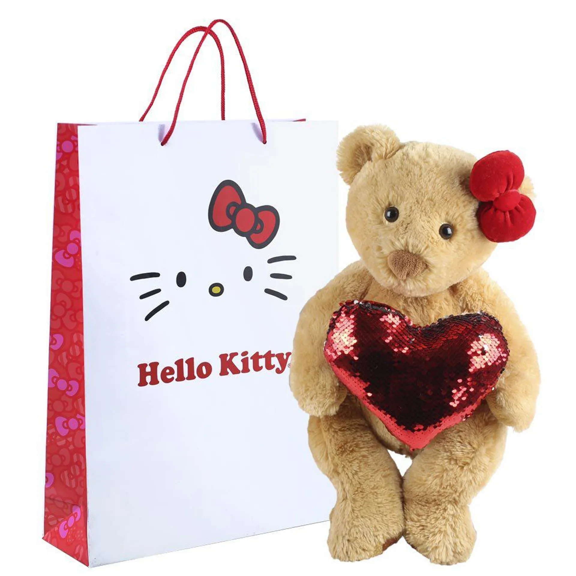 Huguette Corazón y Lazo en Bolsa Lazos Hello Kitty