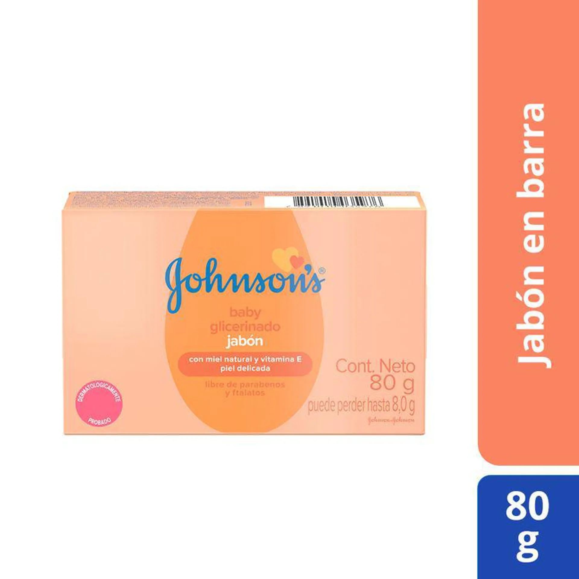 Jabón de Glicerina para Bebé Johnson's 80g