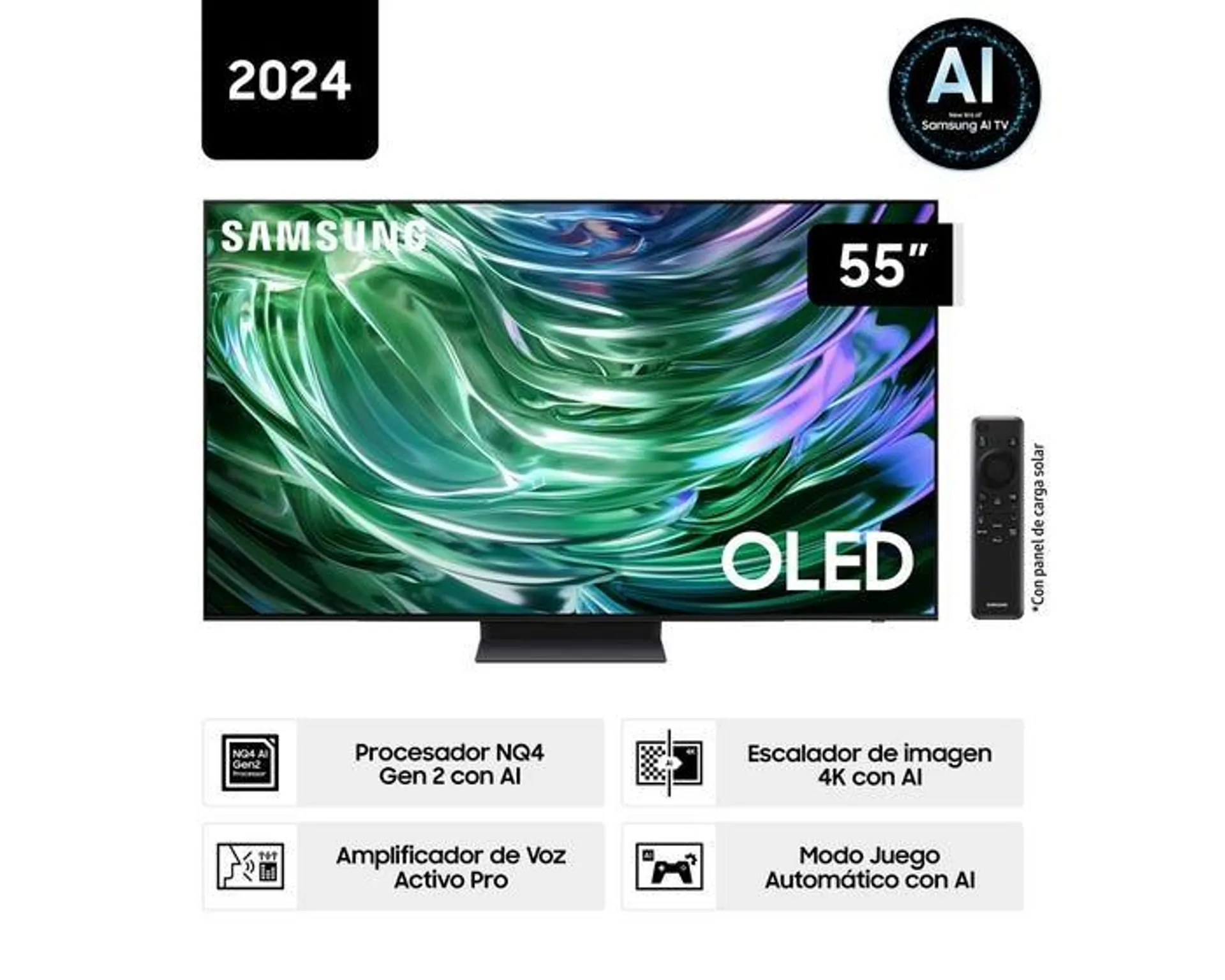 Televisor Samsung Smart TV 55" OLED 4K QN55S90DAGXPE