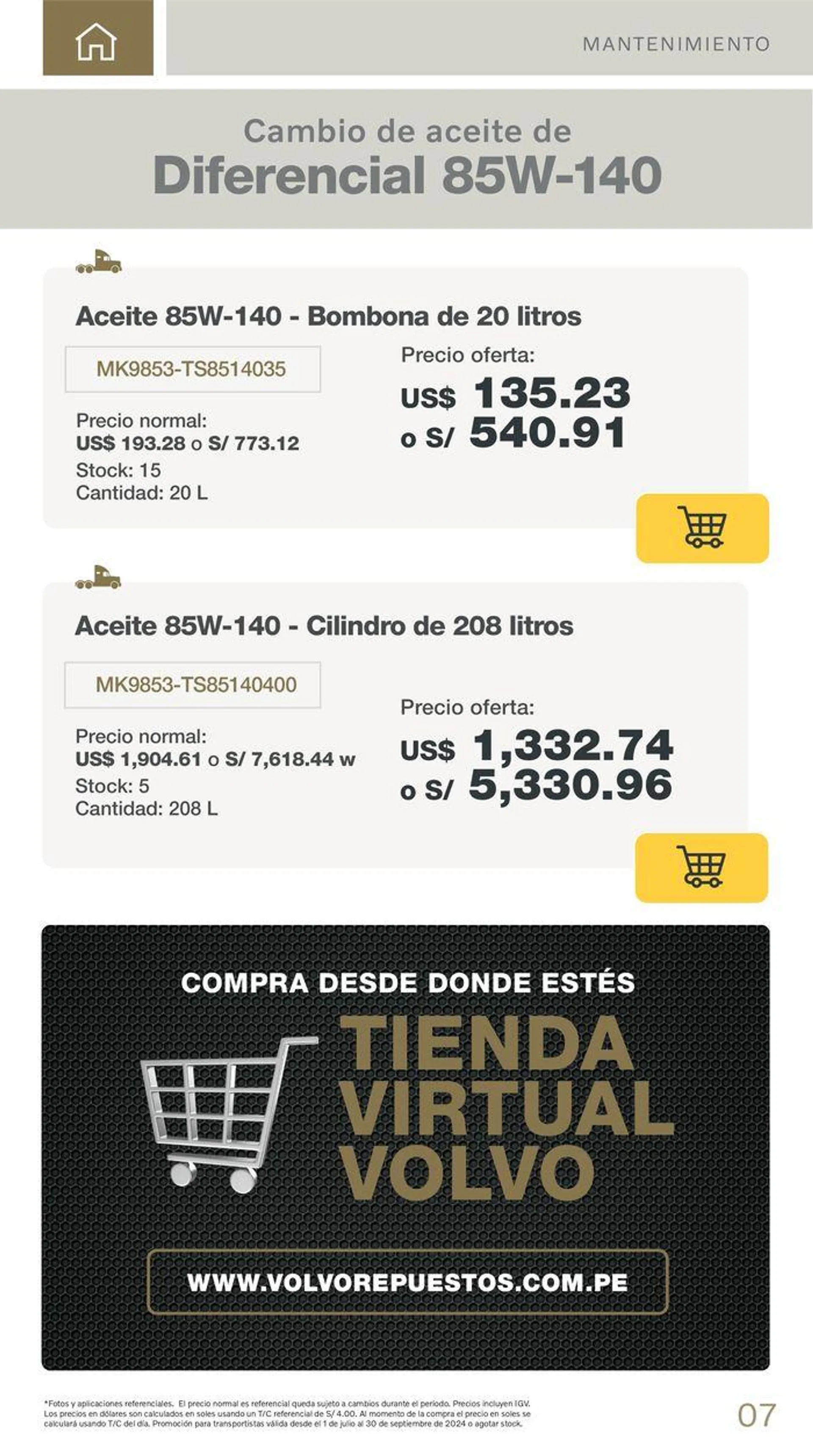 Catalogo de Promociones de repuestos, filtros y lubricantes  10 de julio al 30 de setiembre 2024 - Pag 10