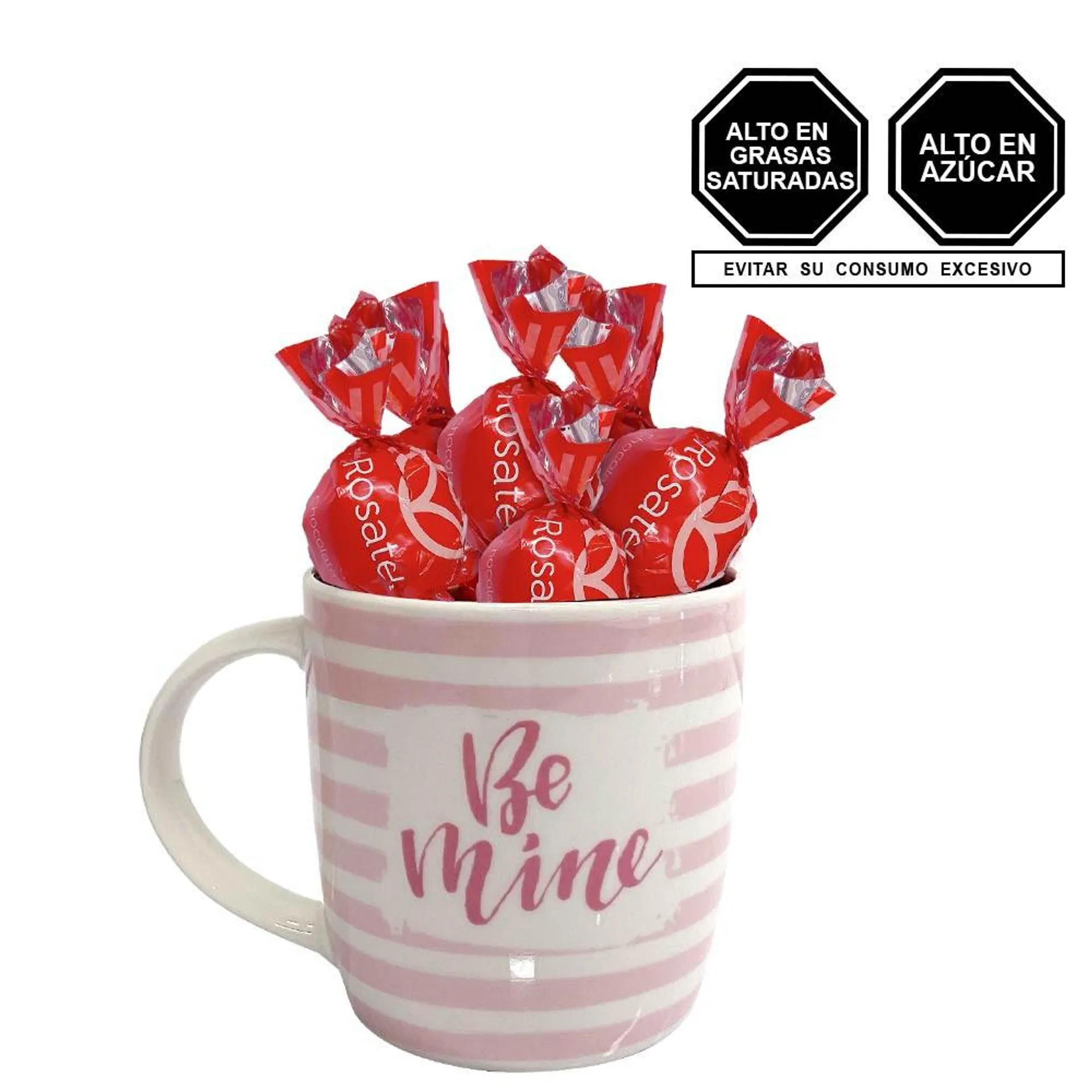 Taza Be Mine con Chocolates Cacaosuyo