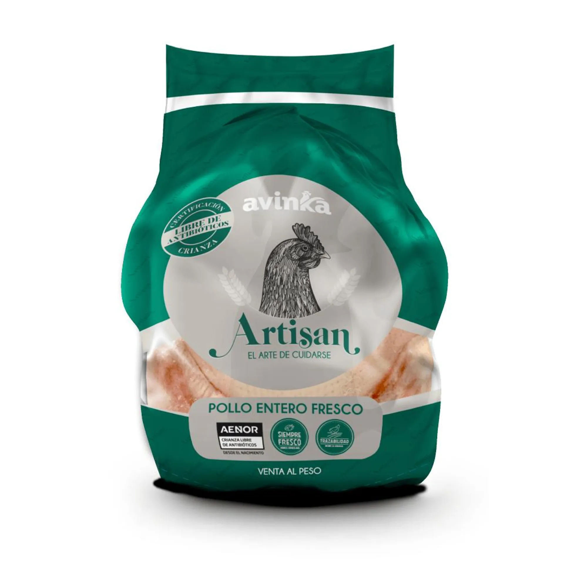 Pollo entero Artisan de 1.8 a 2 kg