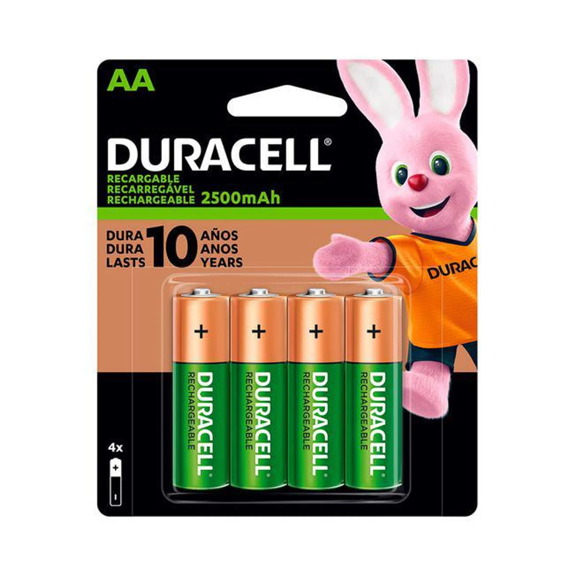 Pila Duracell recargable AAx4u