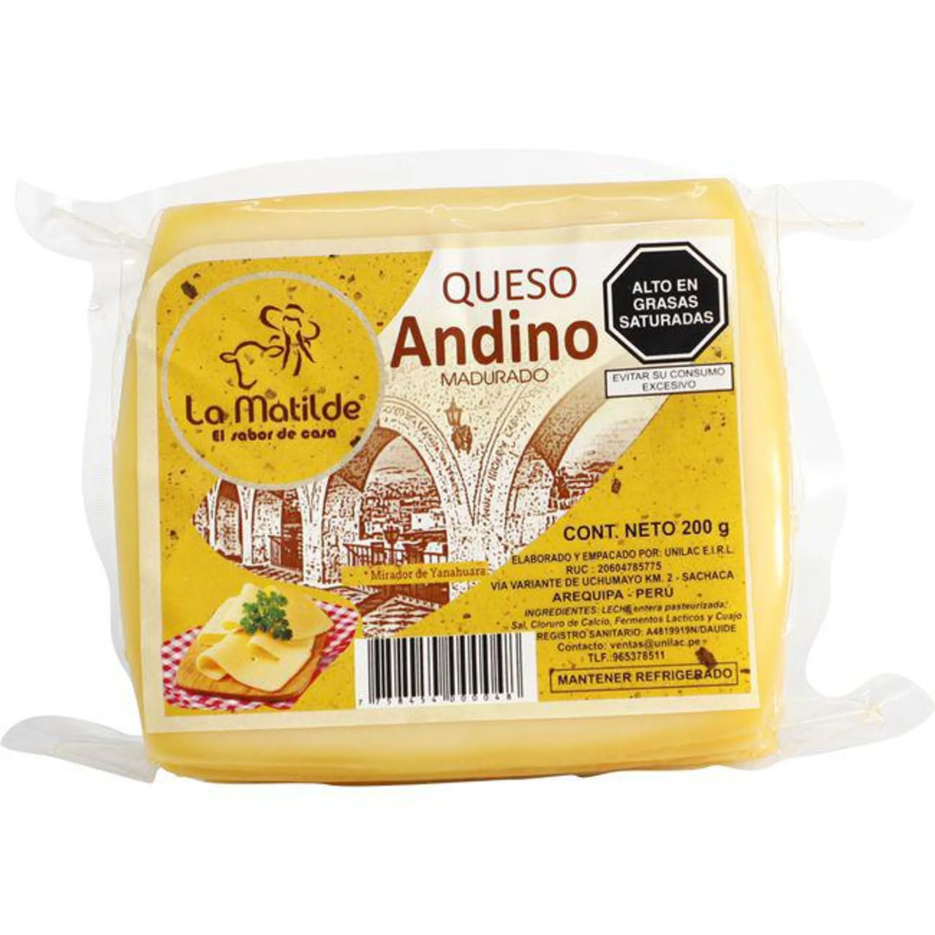 Queso Andino LA MATILDE Paquete 200g