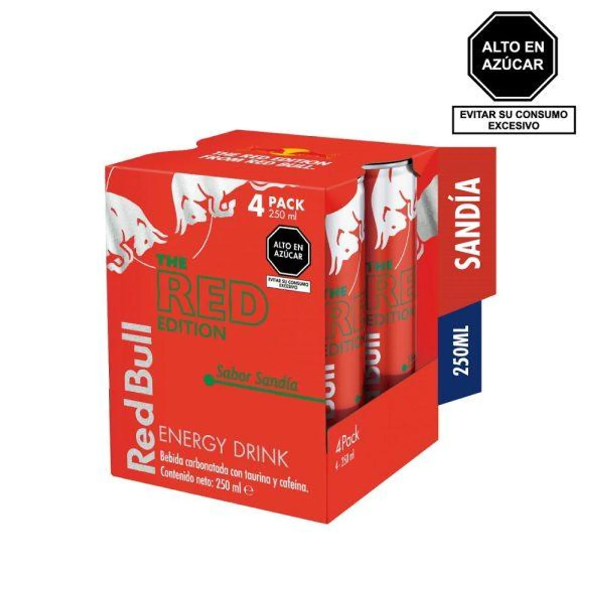 Bebida Energizante Red Bull Red Edition Sandia Pack X 04 Latas X 250 Ml C/U