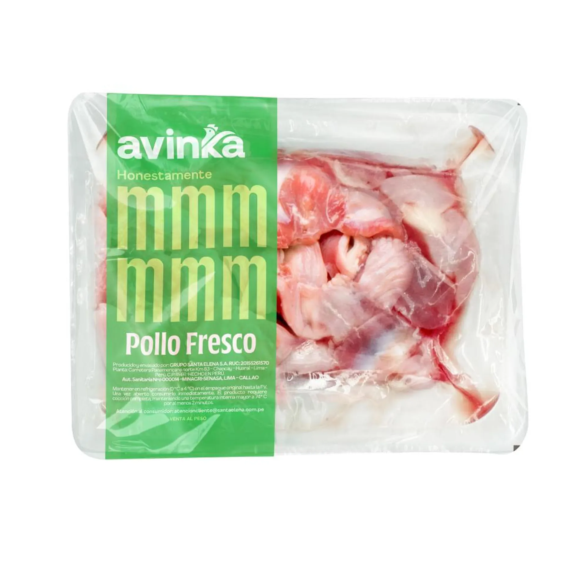 Molleja de pollo termoformado de 1000 a 1100 gr