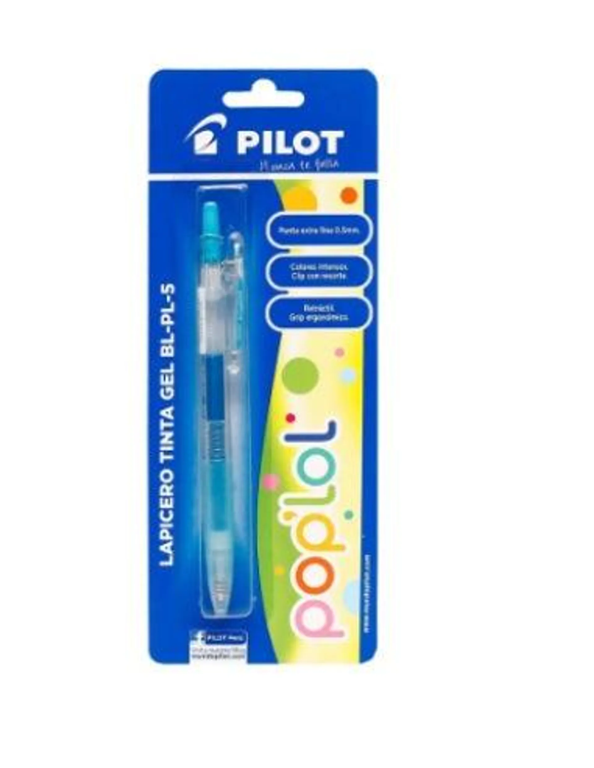 Bolígrafo Pilot Pop Lol Tinta Gel Blister Celeste