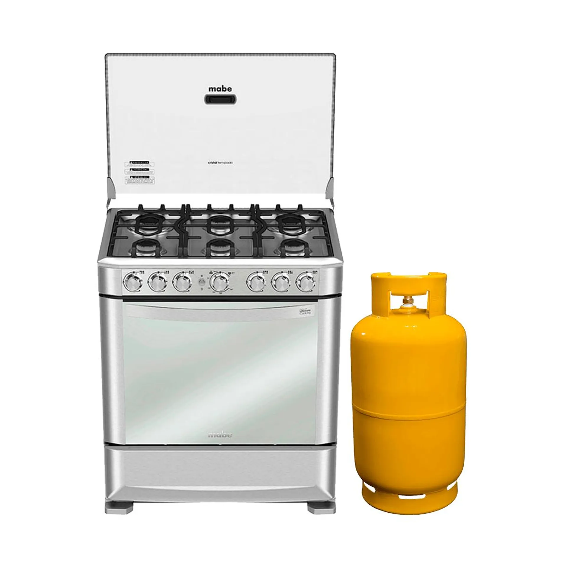 Mabe - Cocina a gas 76cm EM7630FX0 | Acero Inoxidable