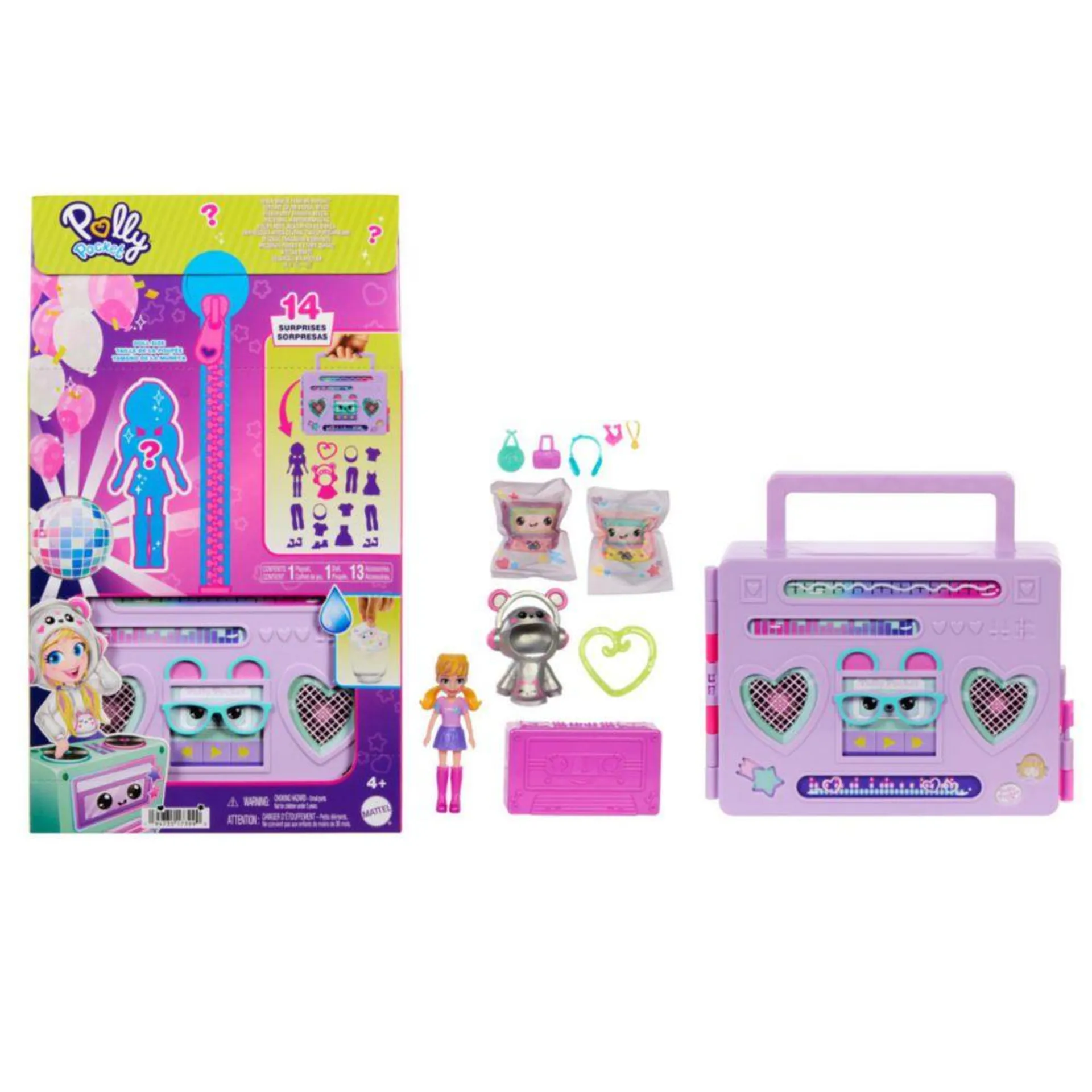 Muñeca Polly Pocket Fiesta Disco Fashion Reveal