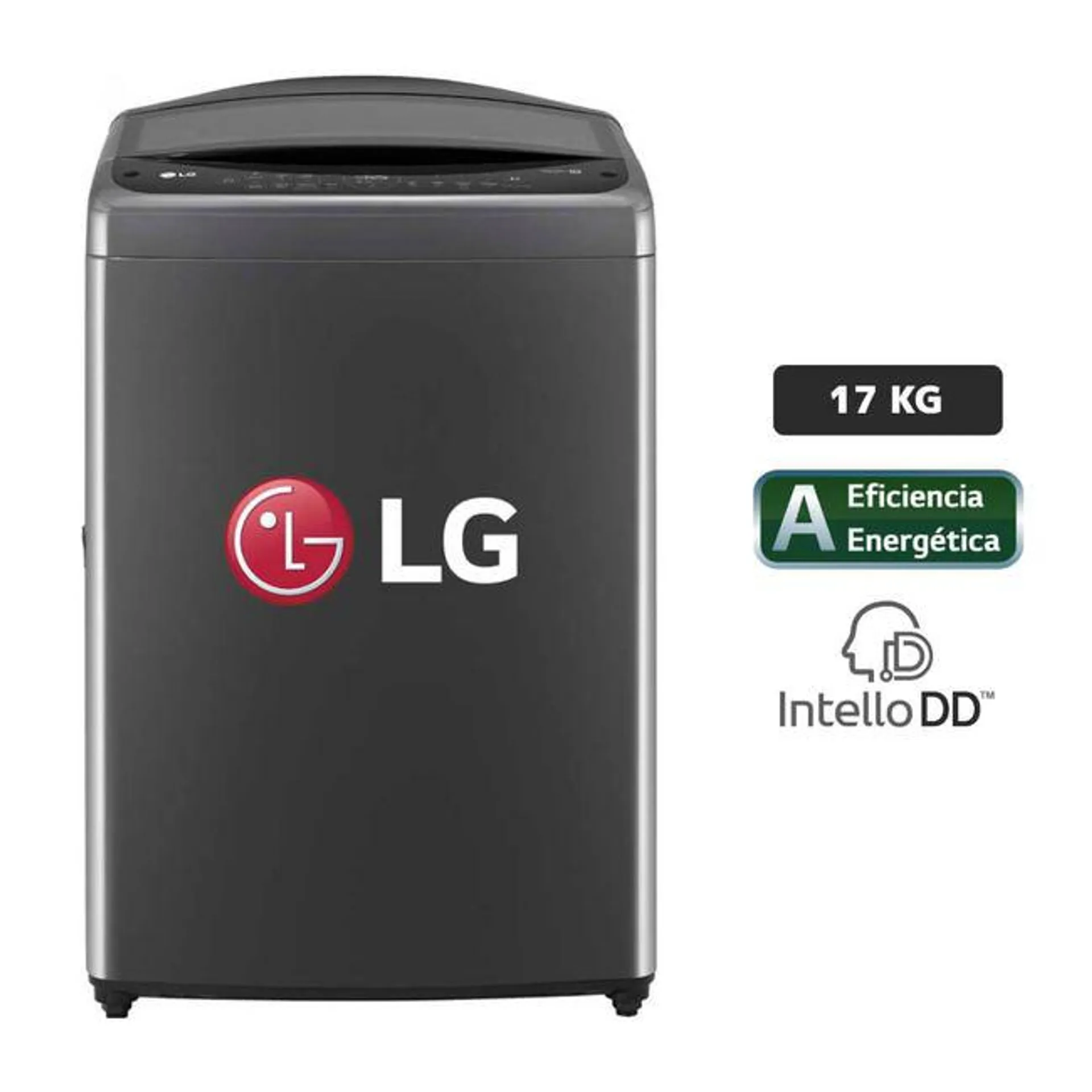 Lavadora LG Carga Superior 17Kg WT17BV6 Negro Claro