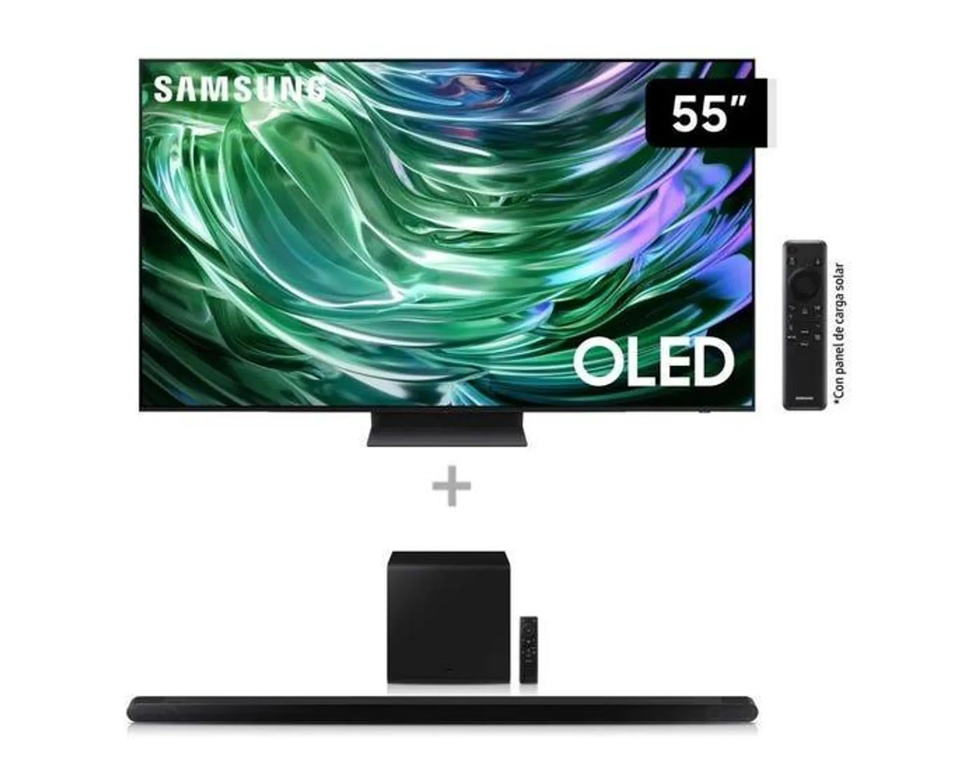 Televisor Samsung Smart TV 55" OLED 4K QN55S90DAGXPE + Soundbar Samsung HW-S800B/PE