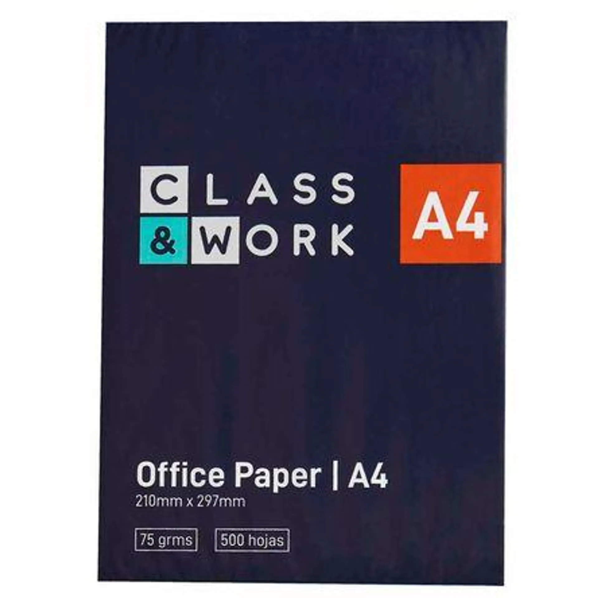 Papel Bond CLASS & WORK A4 Paquete 500 Hojas