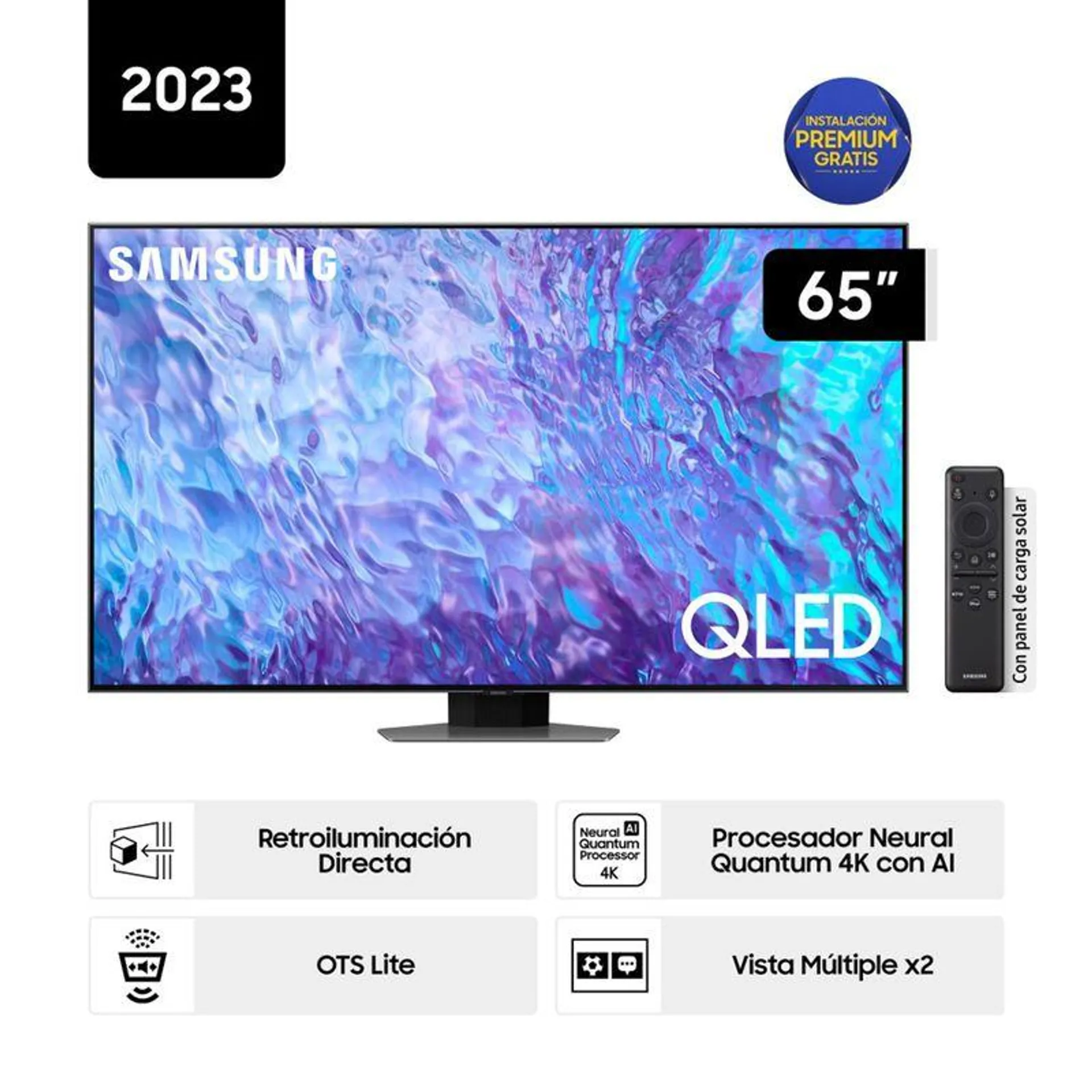 Televisor Samsung Smart TV 65" QLED 4K QN65Q80CAGXPE