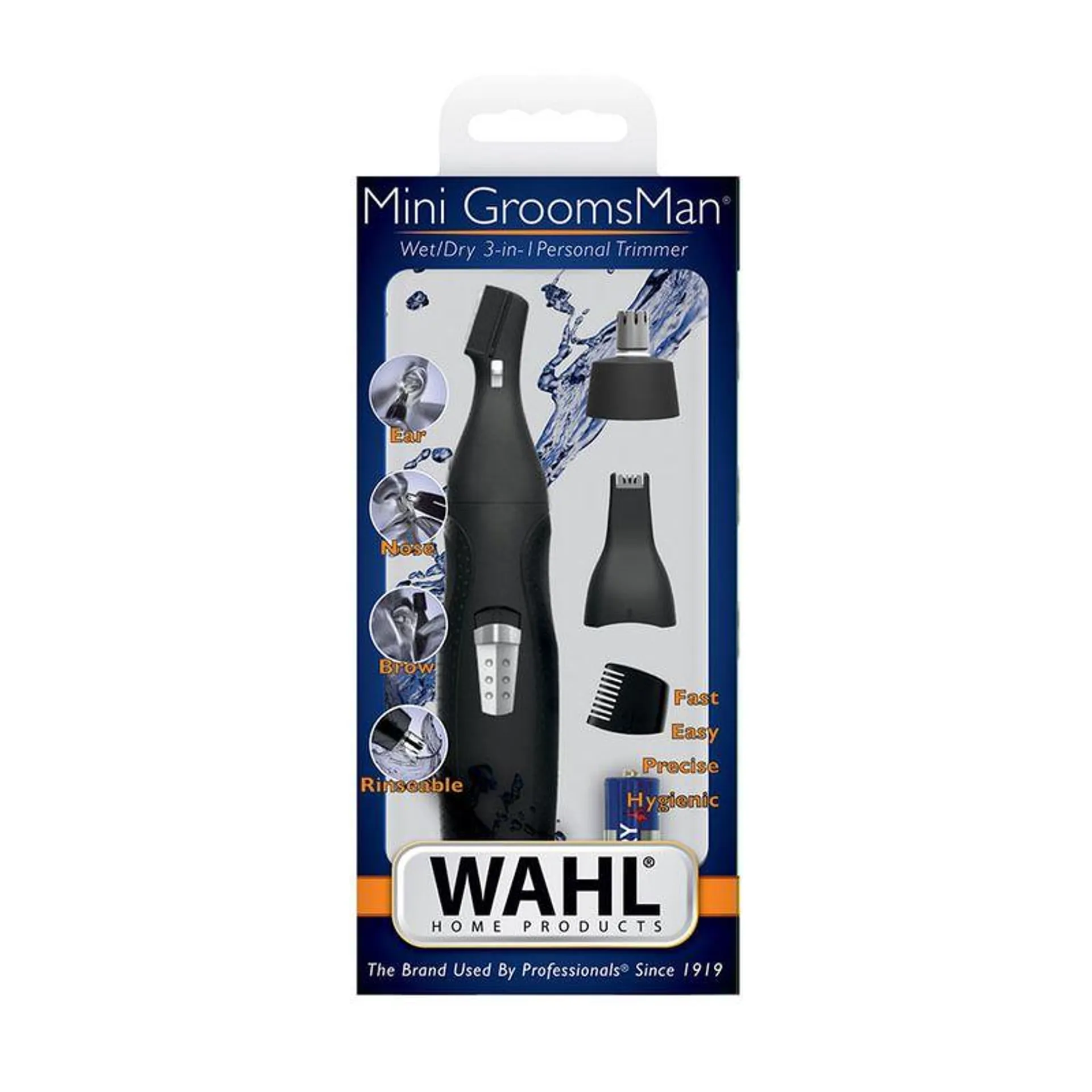 Wahl Recortadora para Vello de Nariz, Orejas y Cejas Mini Grooms