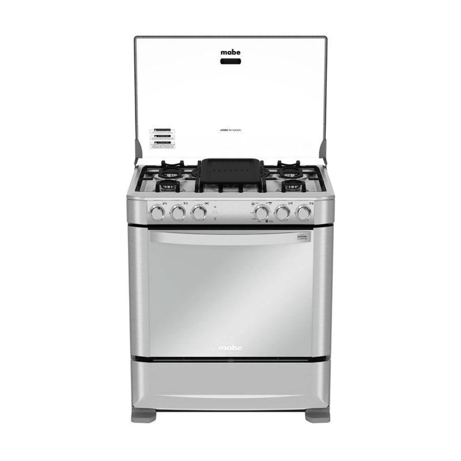 Cocina de Piso a Gas 76cm Inox Mabecmp7640Fx0